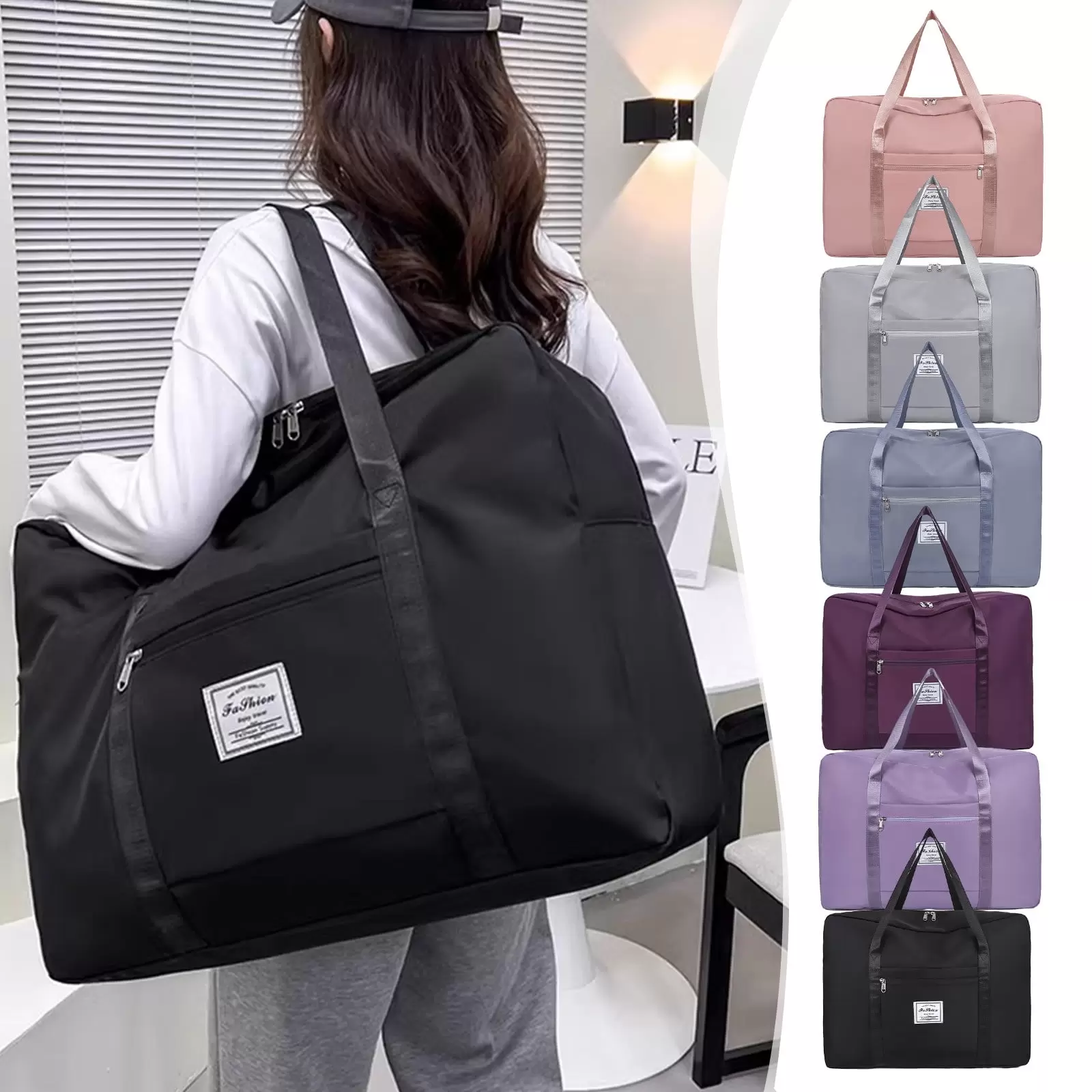 Aihimol Foldable Travel Duffel Bag. Tote Carry Luggage Person Item Bag Sport Duffle Weekenders Carry Overnight For Women Girls