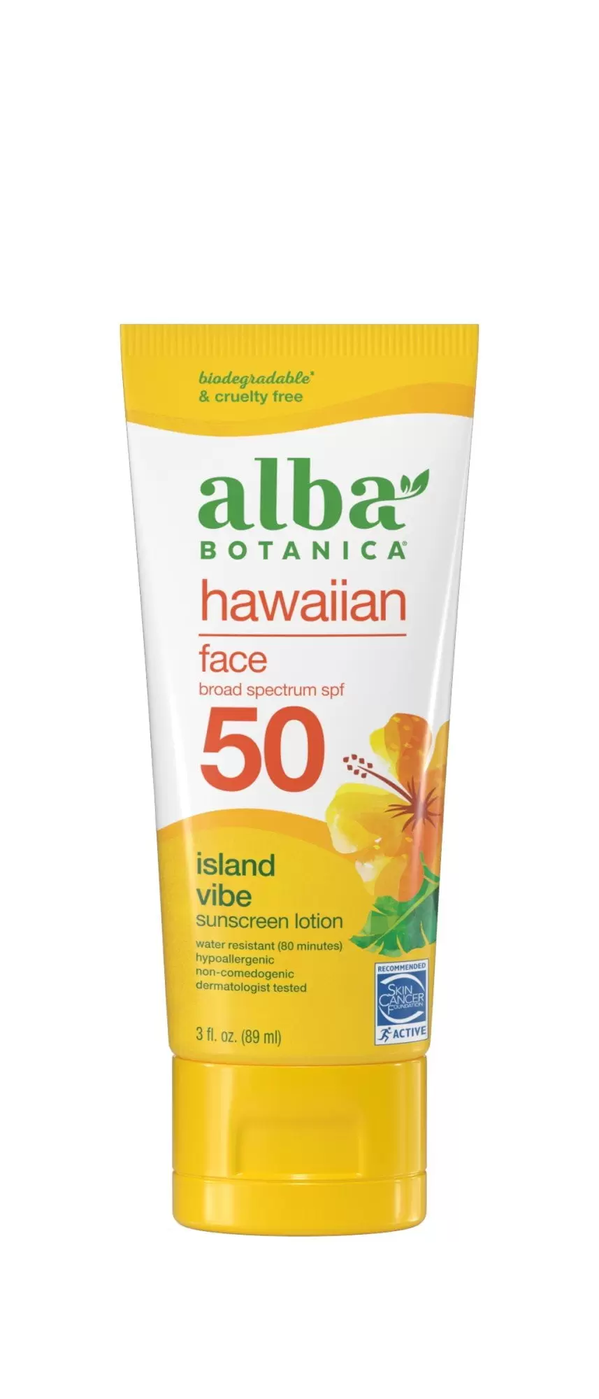 Alba Botanica Hawaiian Face Sunscreen Lotion SPF 50. Island Vibe. 3 fl oz