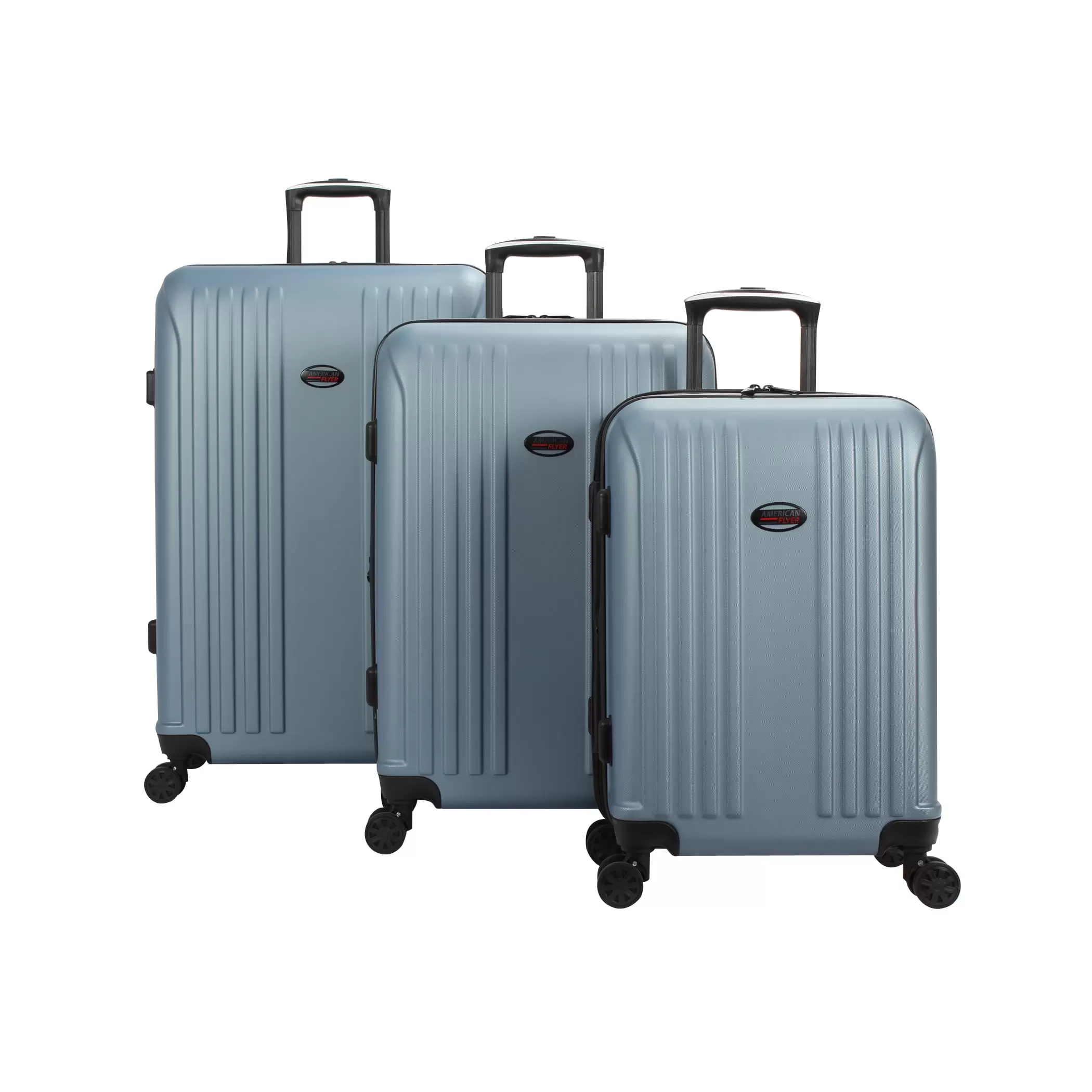 American Flyer Moraga 3-Piece Hardside Spinner Luggage Set in Dusk Blue