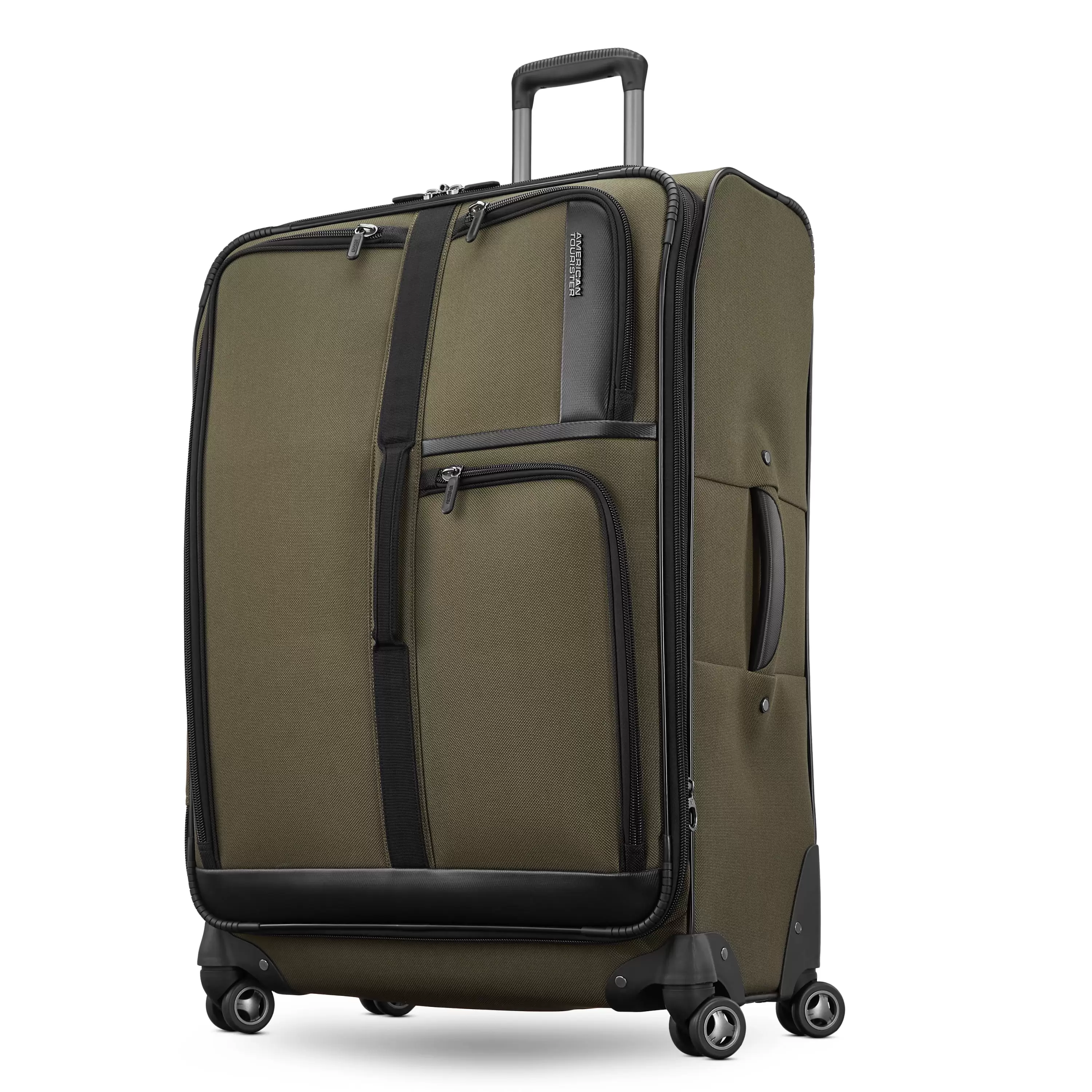 American Tourister Cargo Max 29 Softside Large Checked Spinner Luggage Single Piece - Olive