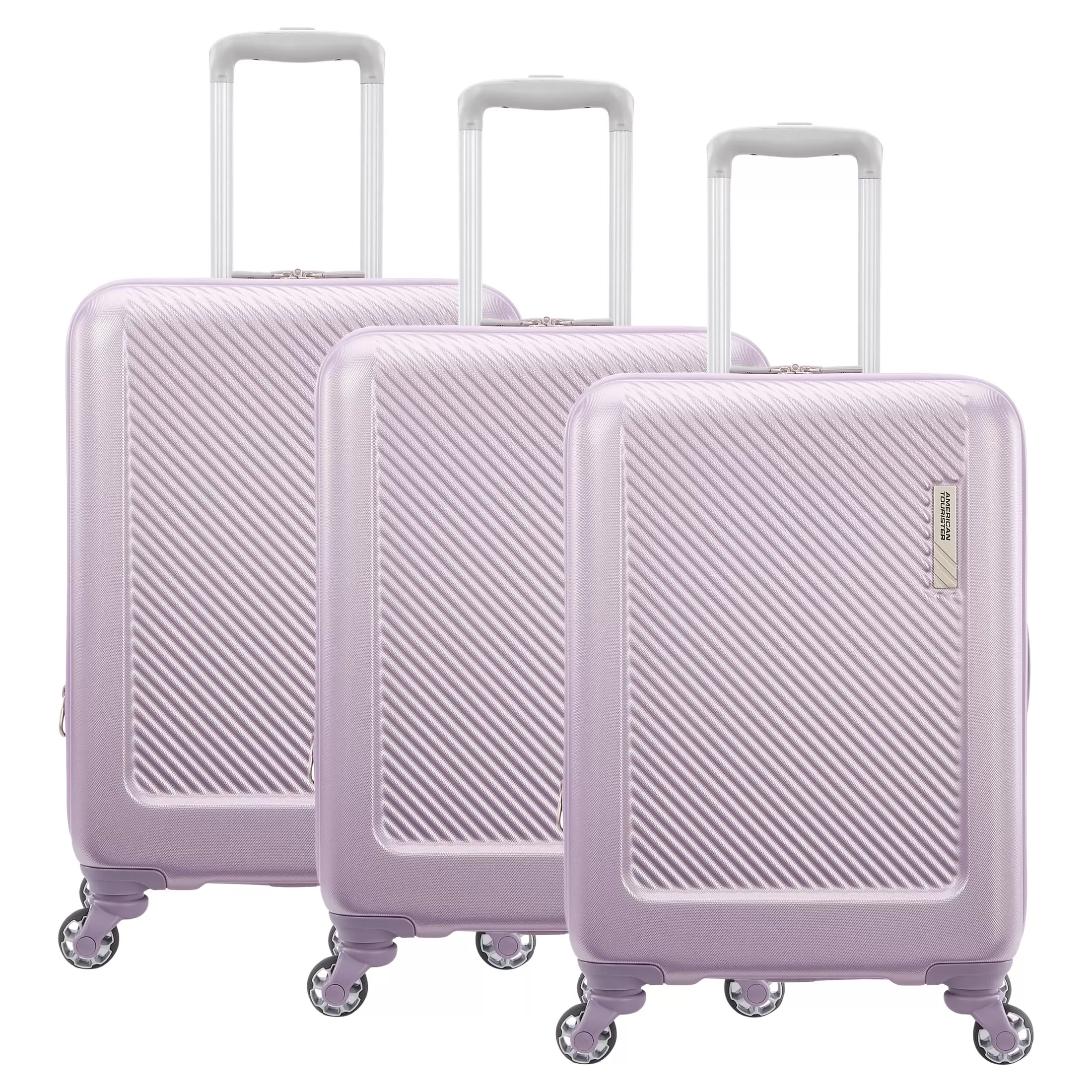 (3 pack) American Tourister Ikon 20 Hardside Spinner Luggage. Purple