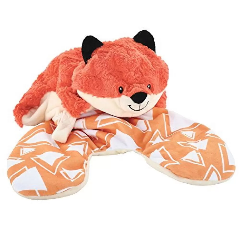 Animal Adventure | Popovers Travel Pillow | Orange Fox | Transforms from Character to Travel Pillow | 13 x 8.5 x 6