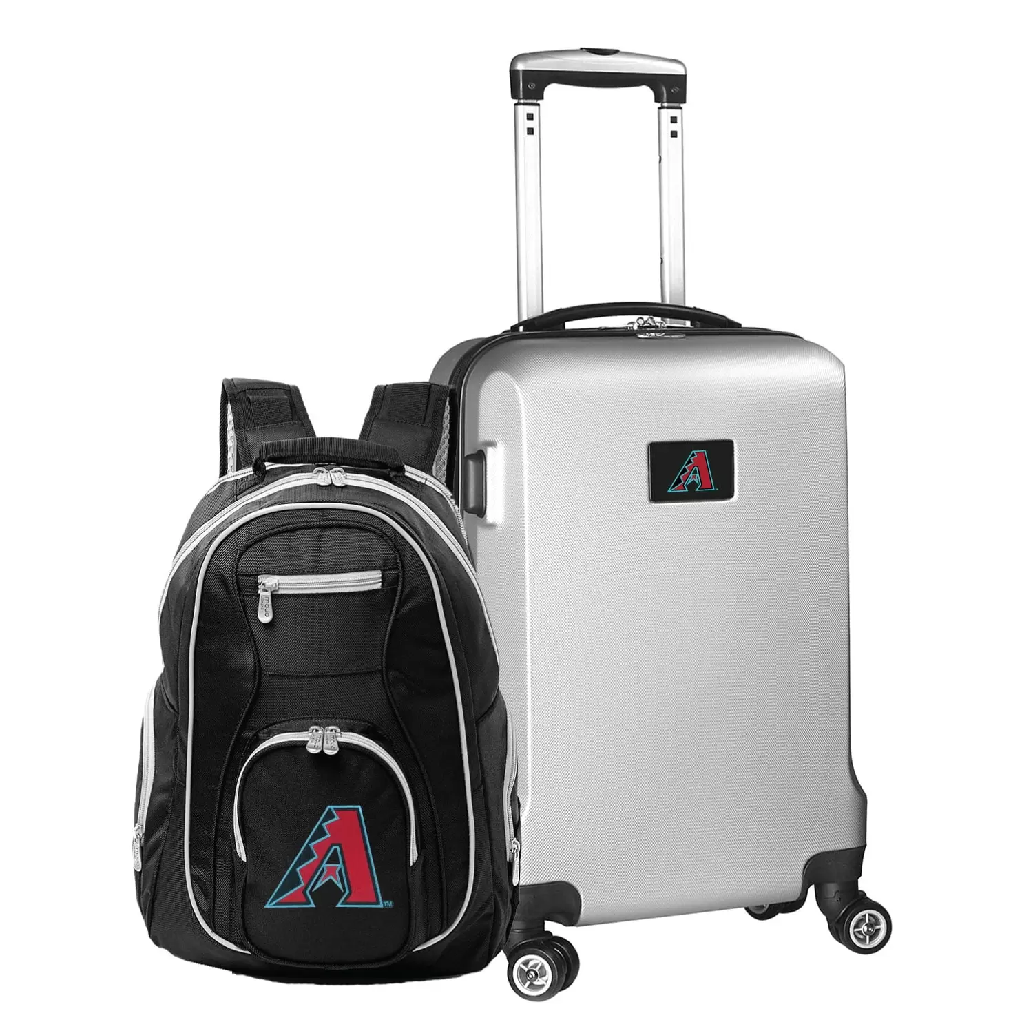 Arizona Diamondbacks Deluxe 2-Piece Backpack and Carry-On Set - Silver