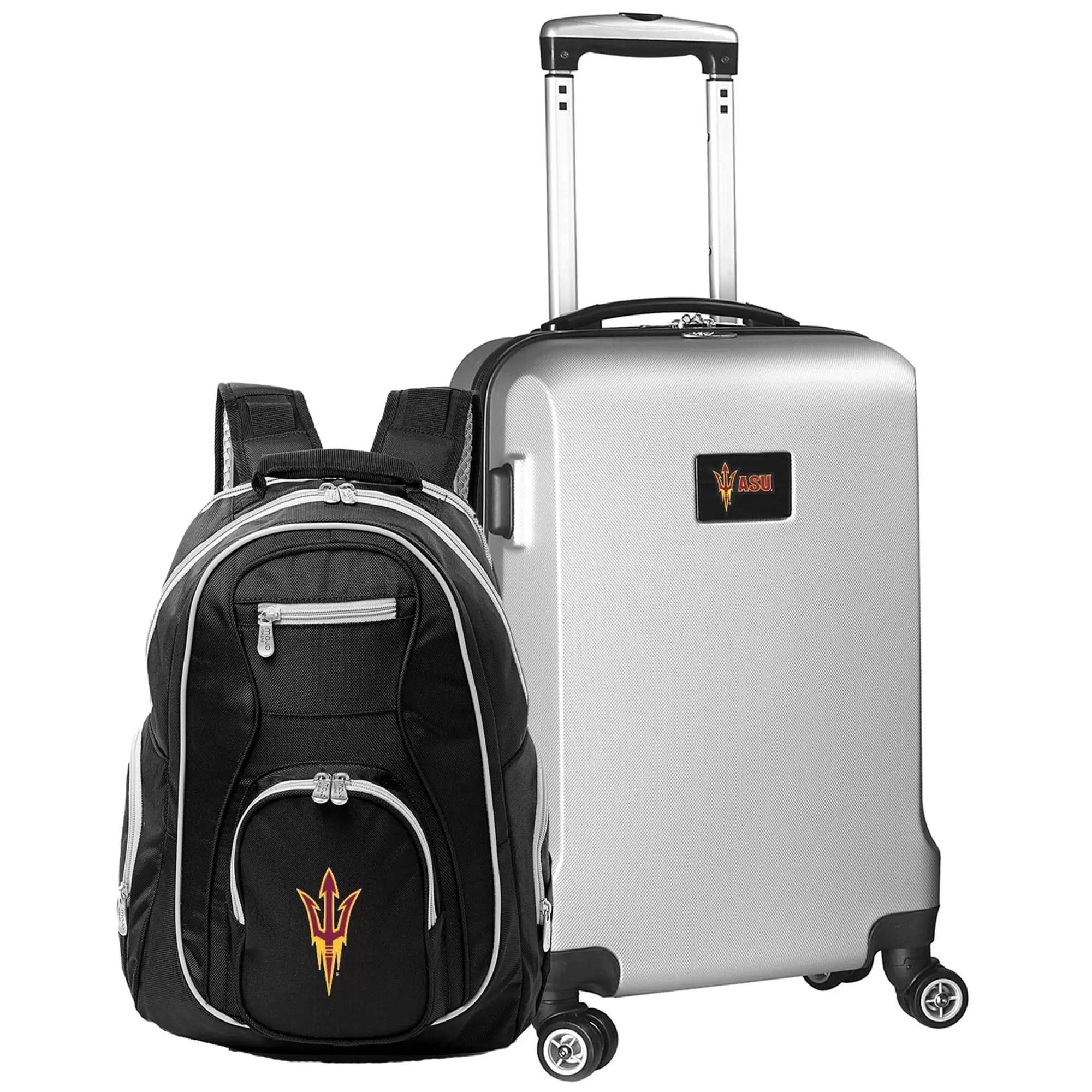 Arizona State Sun Devils Deluxe 2-Piece Backpack and Carry-On Set - Silver