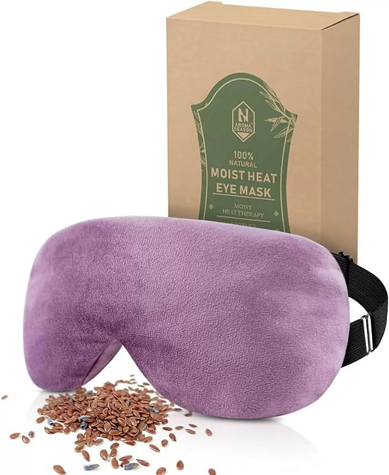 Aroma Season Weighted Eye Mask. Warm Eye Compress for Dry Eyes. Moist Heat Lavender Eye Mask. Microwave Heating Mask for Stye. Belpharitis. MGD. Migraine Headache Relief (Purple)