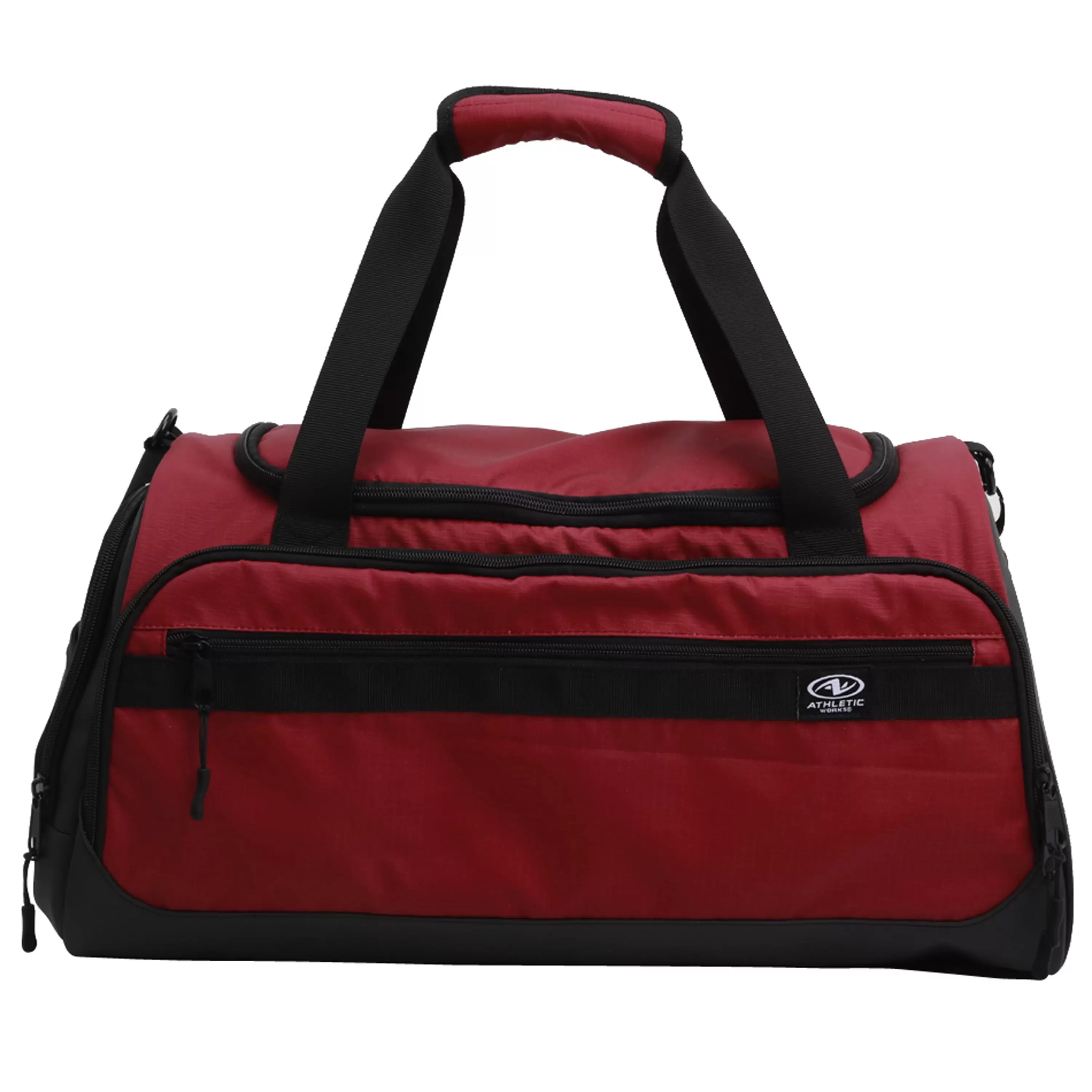 Athletic Works Unisex 33L Polyester Fitness Duffel Gym Bag. Red