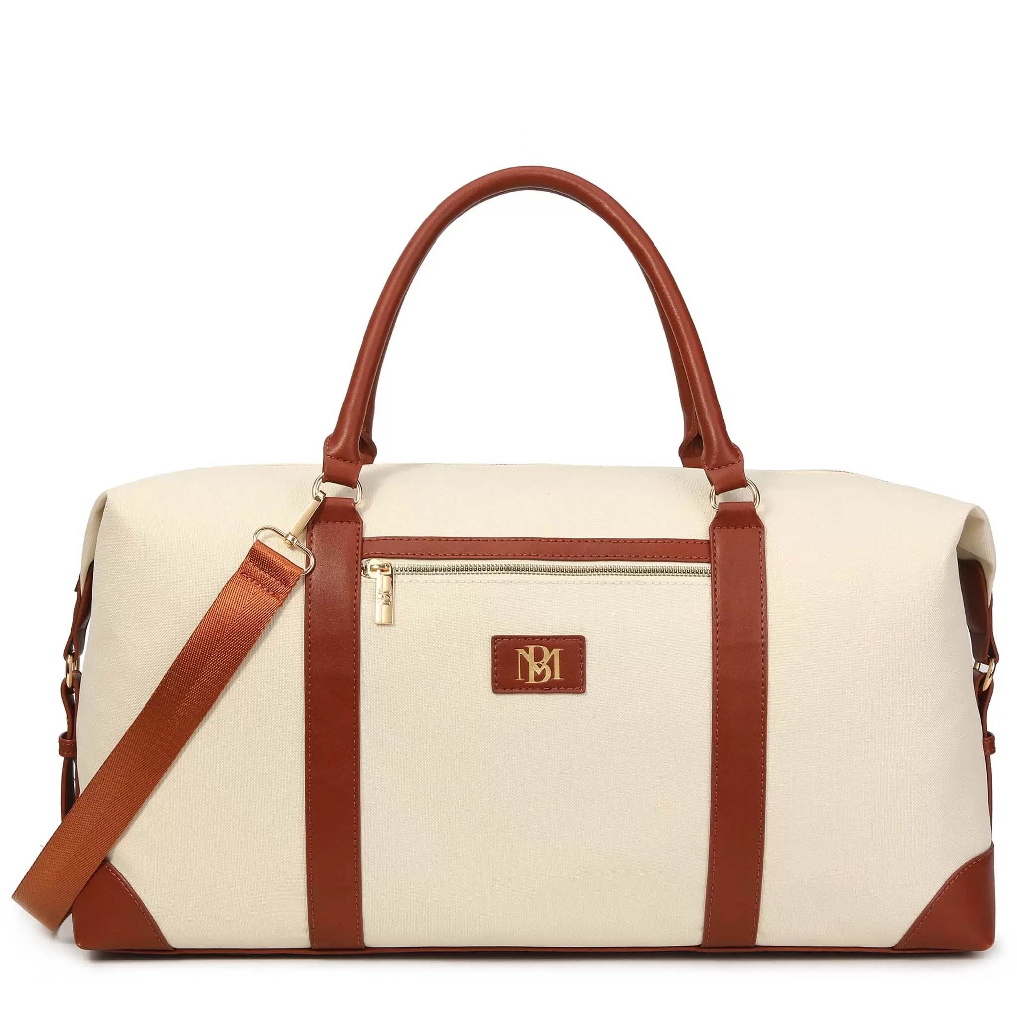 BADGLEY MISCHKA Barbara XL Canvas Tote Weekender Travel Bag (Nude)