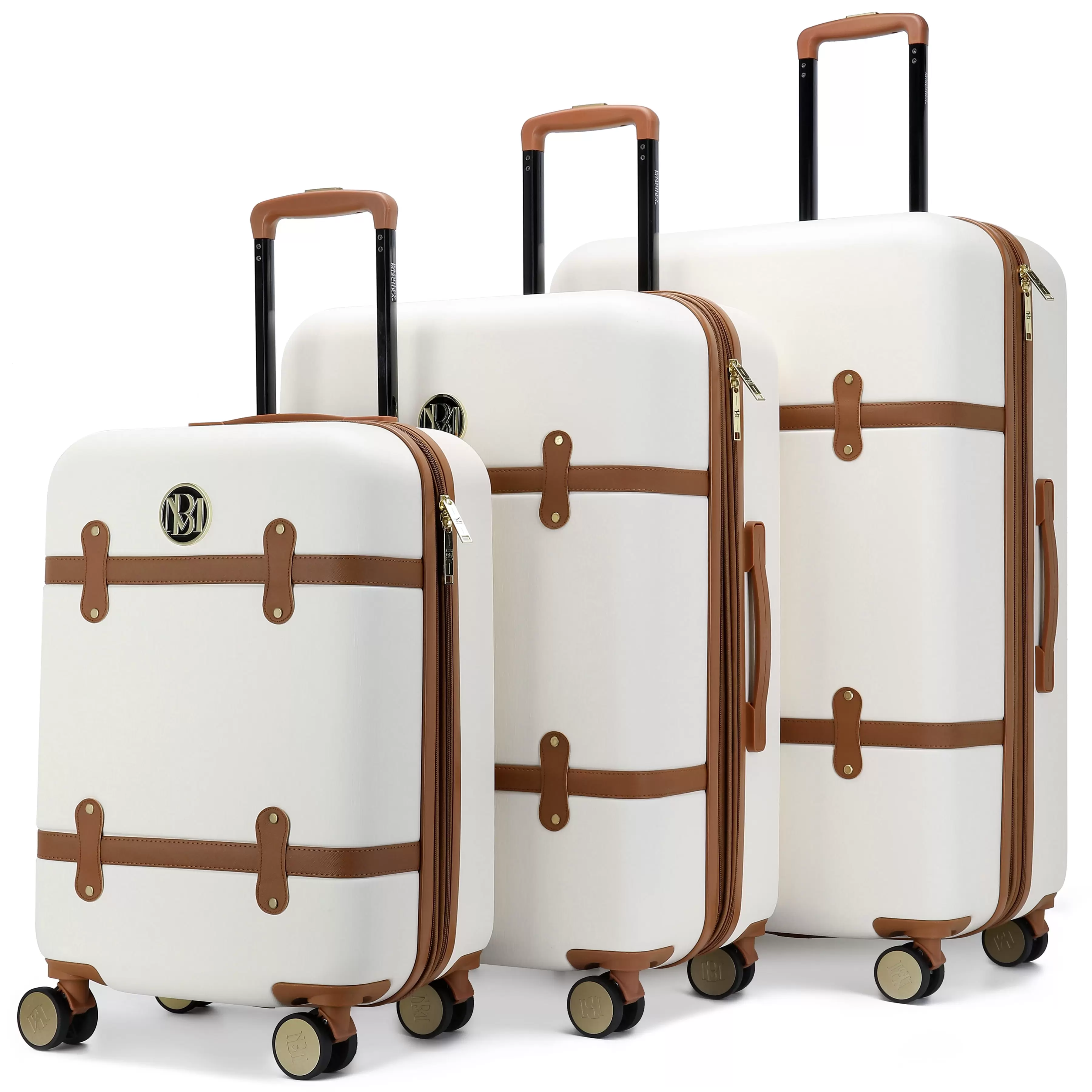 BADGLEY MISCHKA Grace 3 Piece Expandable Retro Luggage Set (Retro)