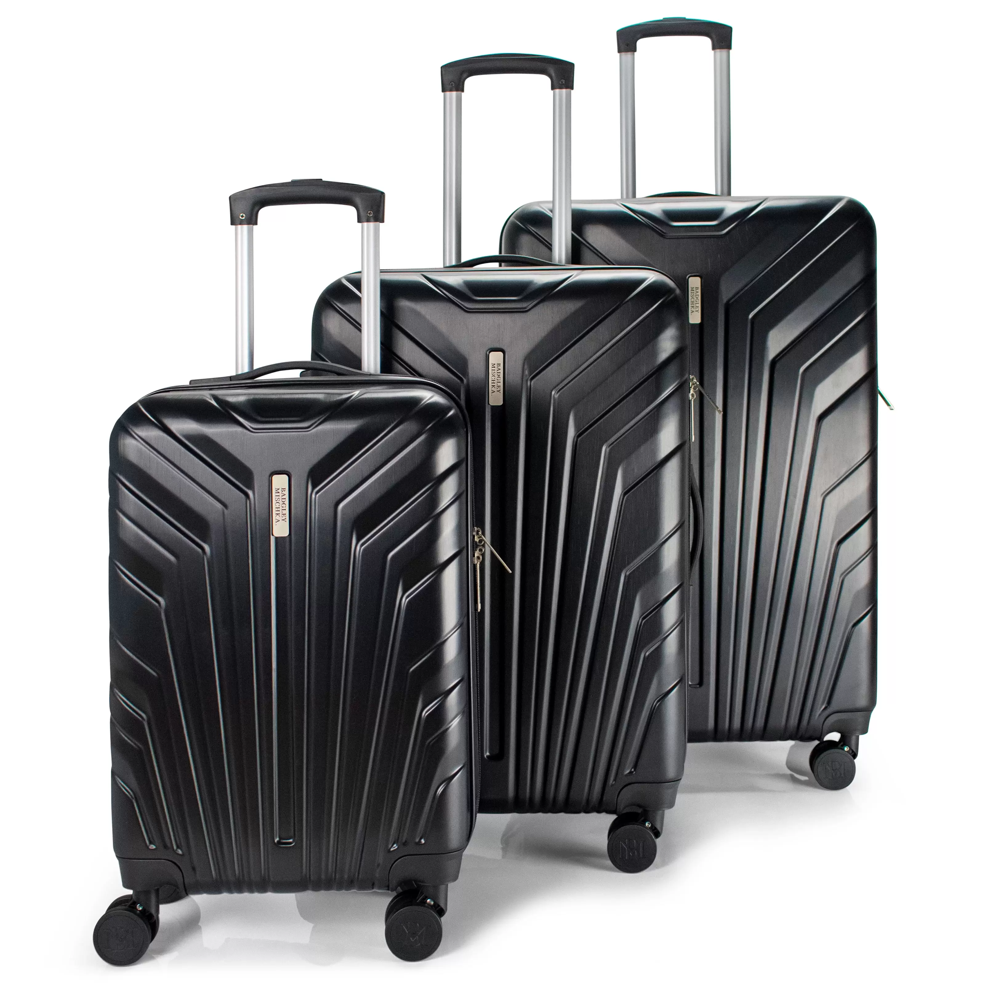 BADGLEY MISCHKA Wonder 3 Piece Expandable Luggage Set (Black)