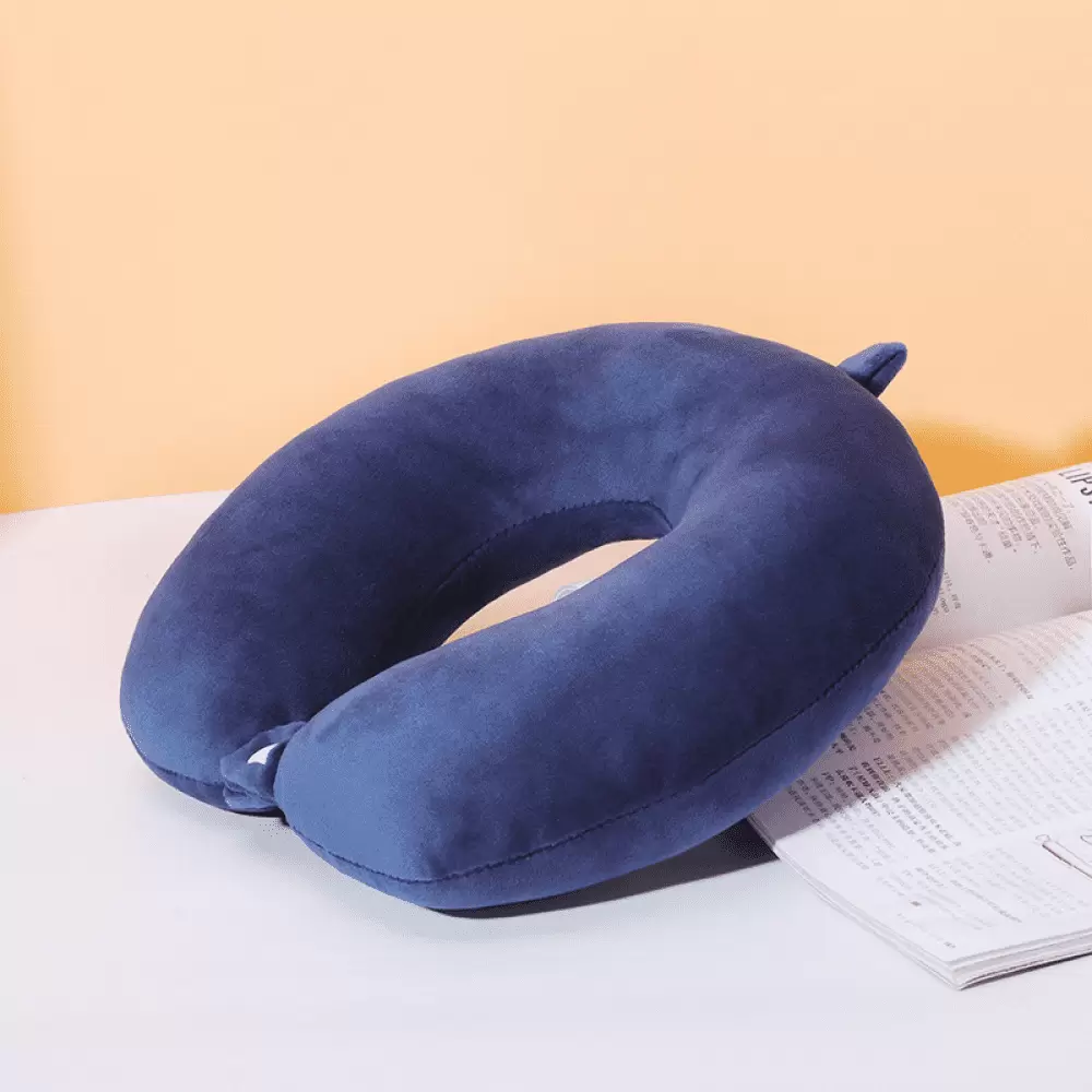 BESTSPR Comfortable Breathable Memory Foam Travel Pillow Neck Pillow Support Neck and Head Aircraft Neck Pillow