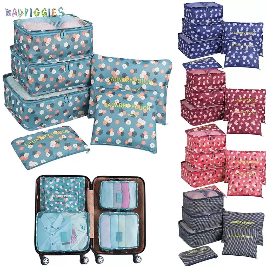 BadPiggies 30Pcs Packing Cubes Travel Storage Bags Set. Compression Pouches for Toiletry Luggage Organizer Clothing Sorting Packages