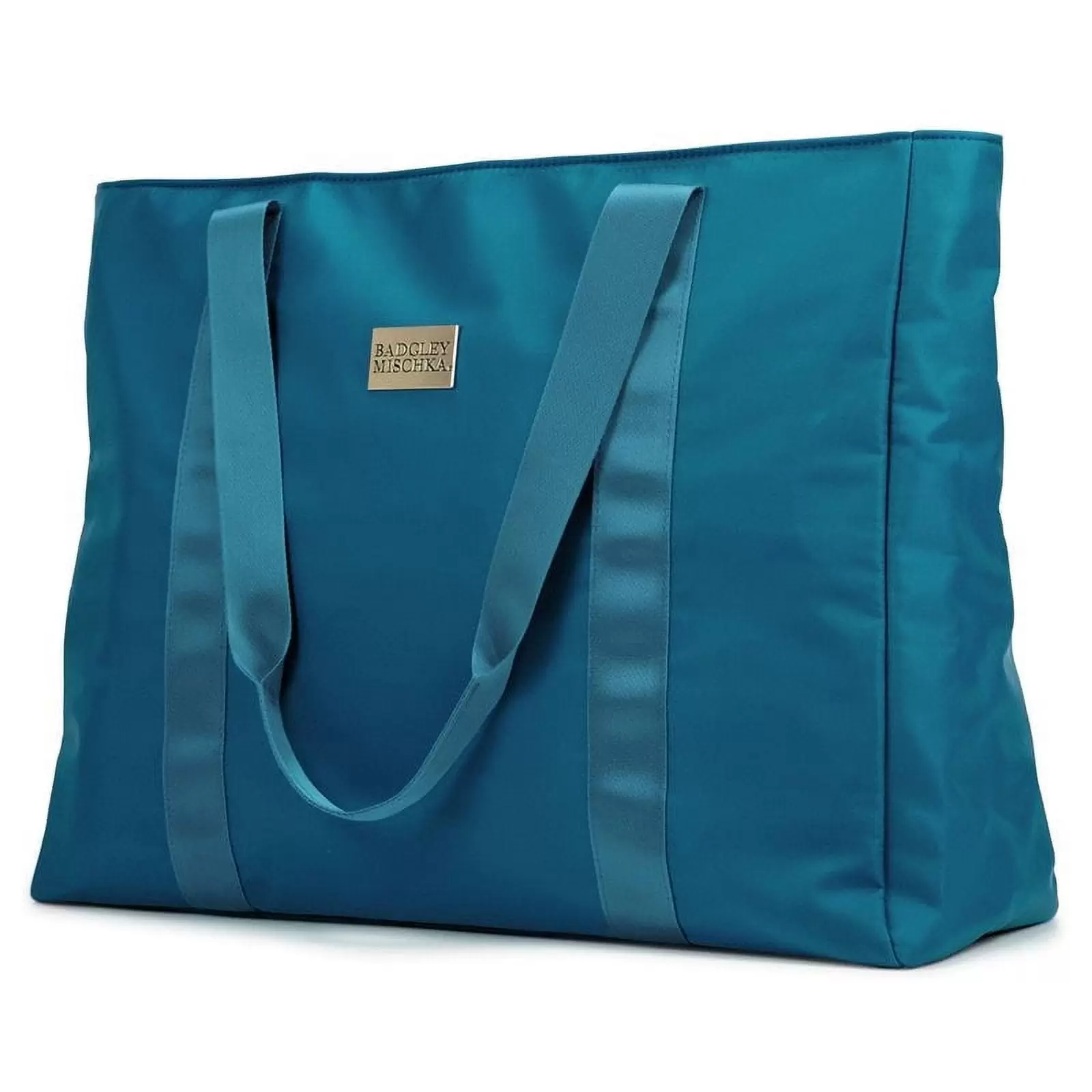 BADGLEY MISCHKA Nylon Travel Tote Weekender Bag (Aqua)