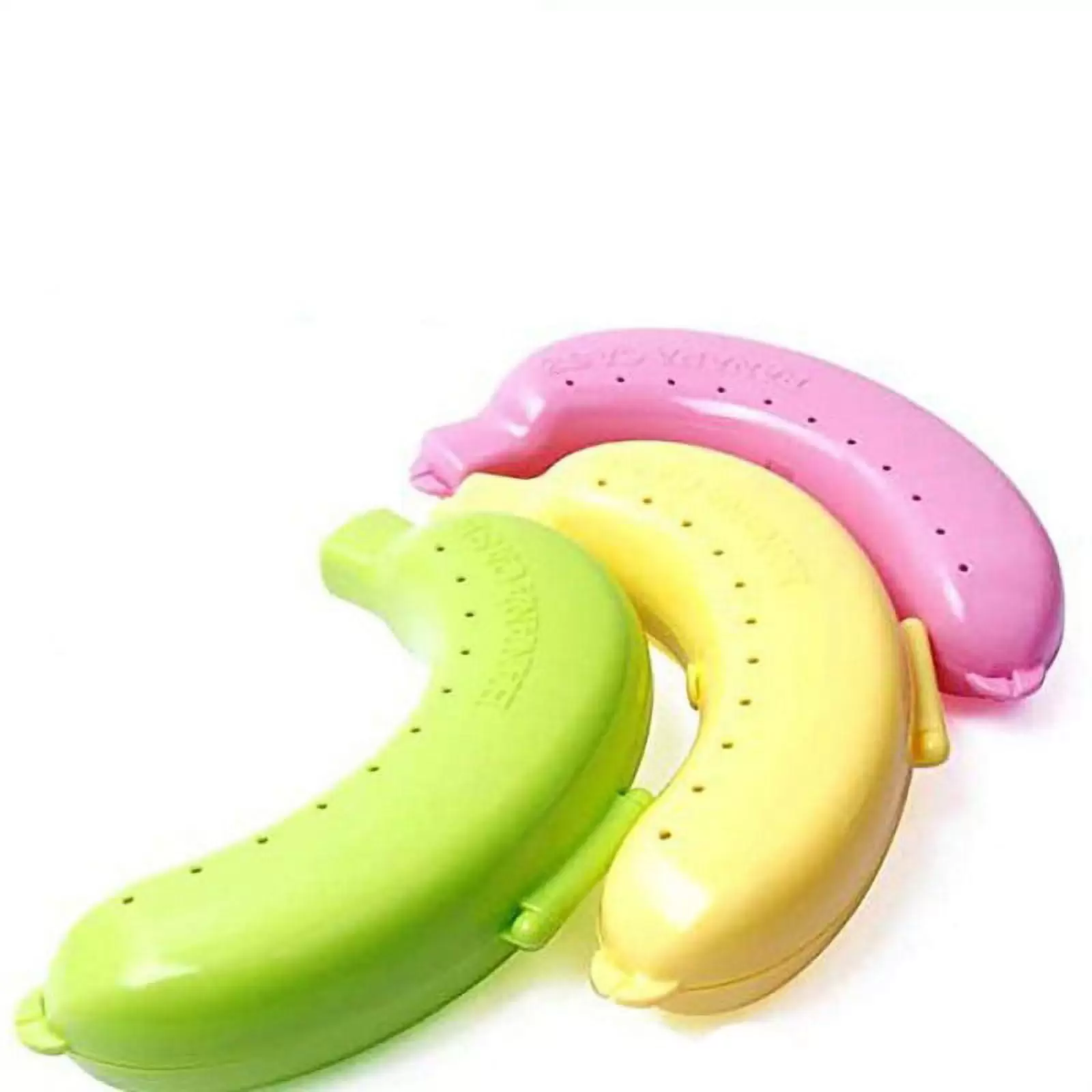 Banana Case.3 Pack Different Colors Banana Holder Outdoor Travel Cute Banana Protector Storage Box