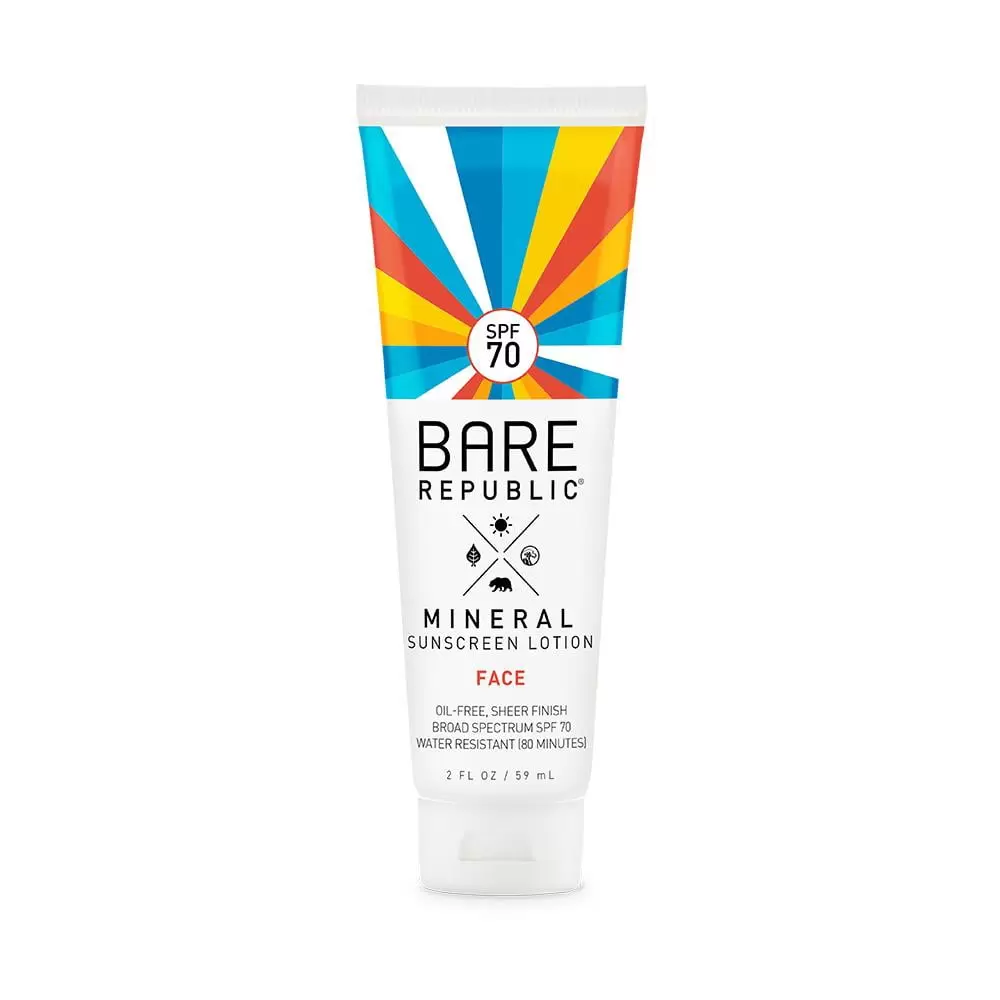 Bare Republic Mineral SPF 70 Sunscreen Face Lotion. Vanilla Coco. 2 fl oz