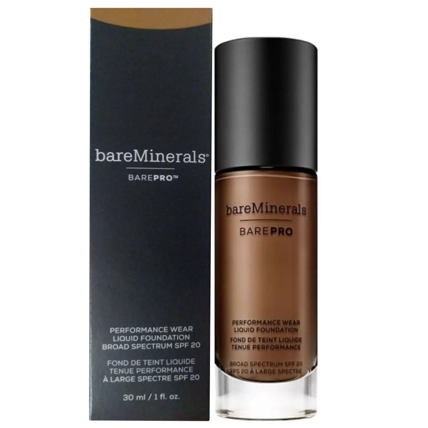 BareMinerals BarePro Performance Wear Liquid Foundation SPF20 30 Cocoa 1 oz