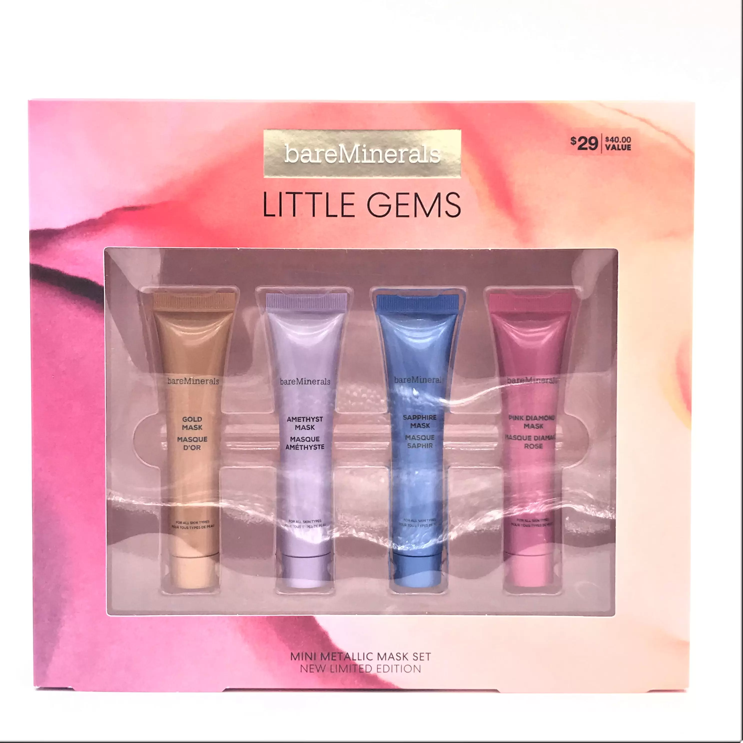 Bareminerals Little Gems Mine Metallic Mask Set / New With Box