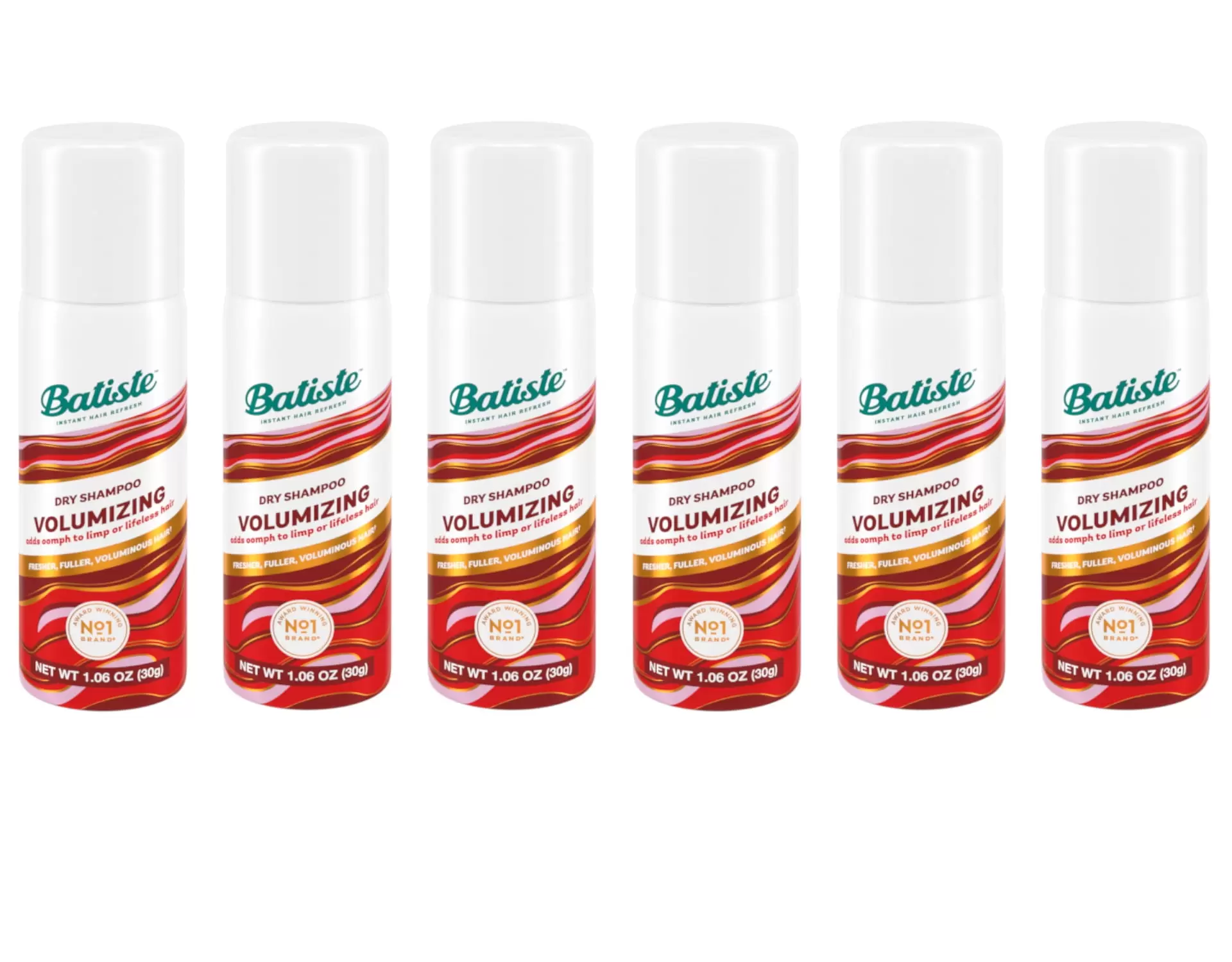 Batiste Instant Hair Refresh Volumizing Dry Shampoo Mini Size 1.6 fl oz Pack of 6