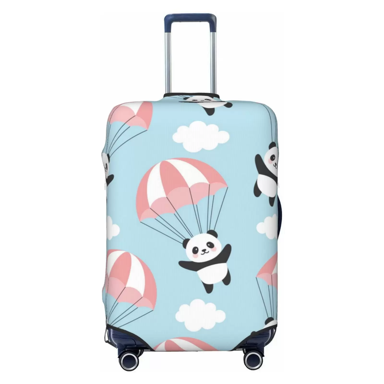 Bingfone Cute Panda Flying In The Sky Luggage Cover Washable Suitcase Cover Protector Anti-Scratch Suitcase Cover Fits 18-32 Inch Luggage