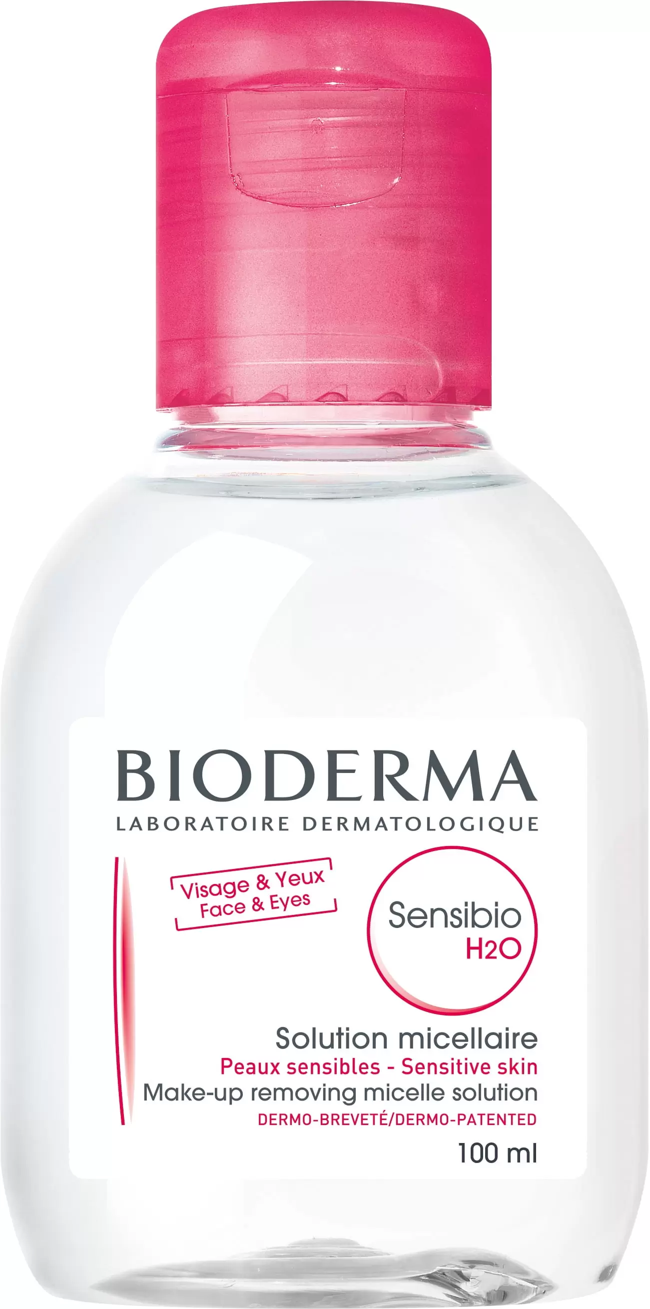 Bioderma Sensibio H2O Soothing Micellar Cleansing Water and Makeup Removing Solution for Sensitive Skin - Face and Eyes - 3.33 fl.oz.