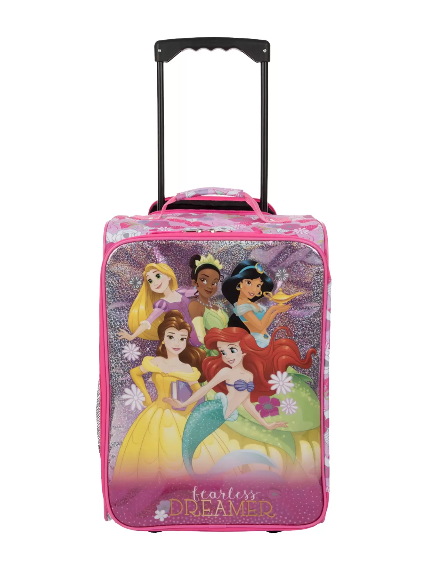 Bioworld 18 inch Disney Princess Soft Sided Softside Kids Rolling Pilot Case Luggage