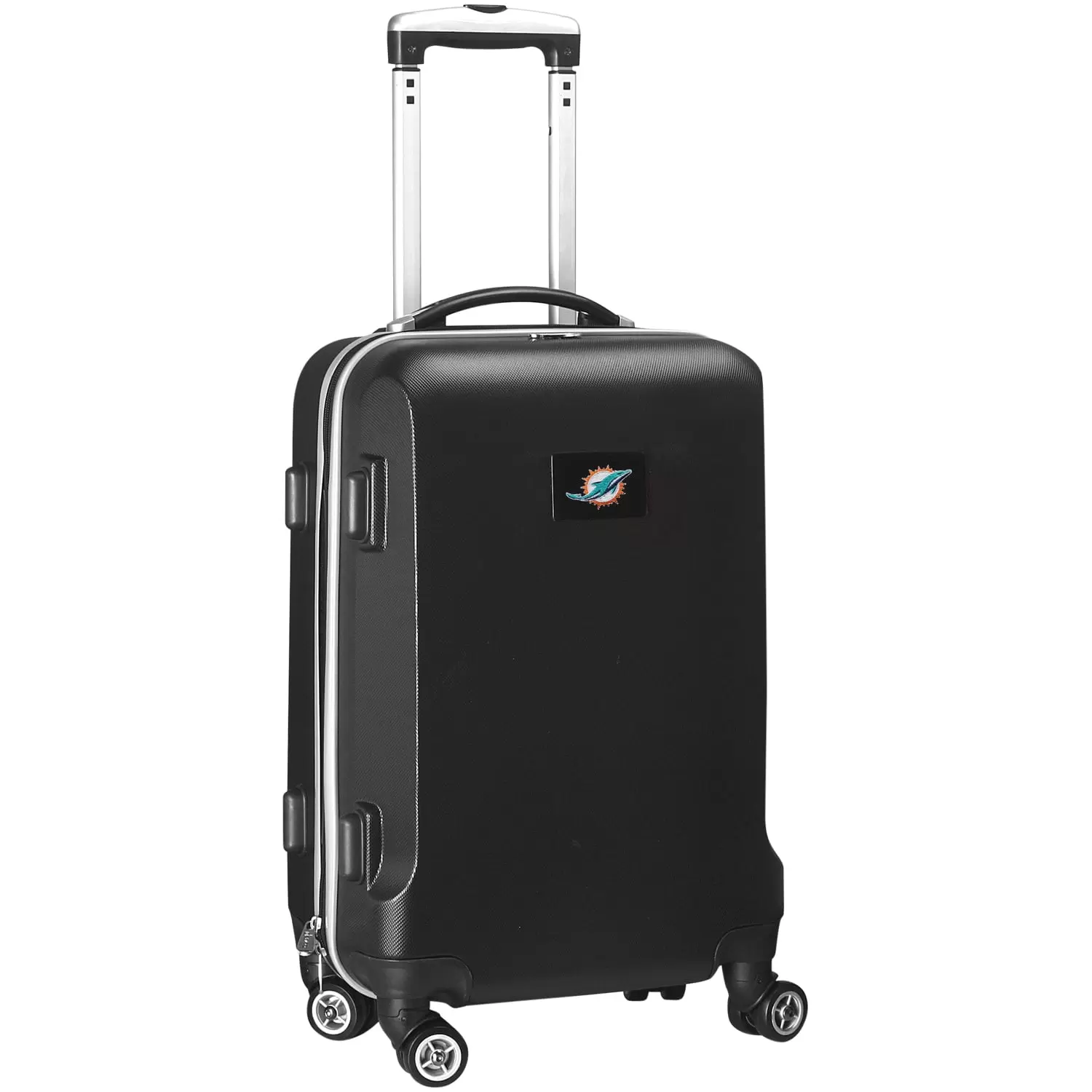 Black Miami Dolphins 20 8-Wheel Hardcase Spinner Carry-On