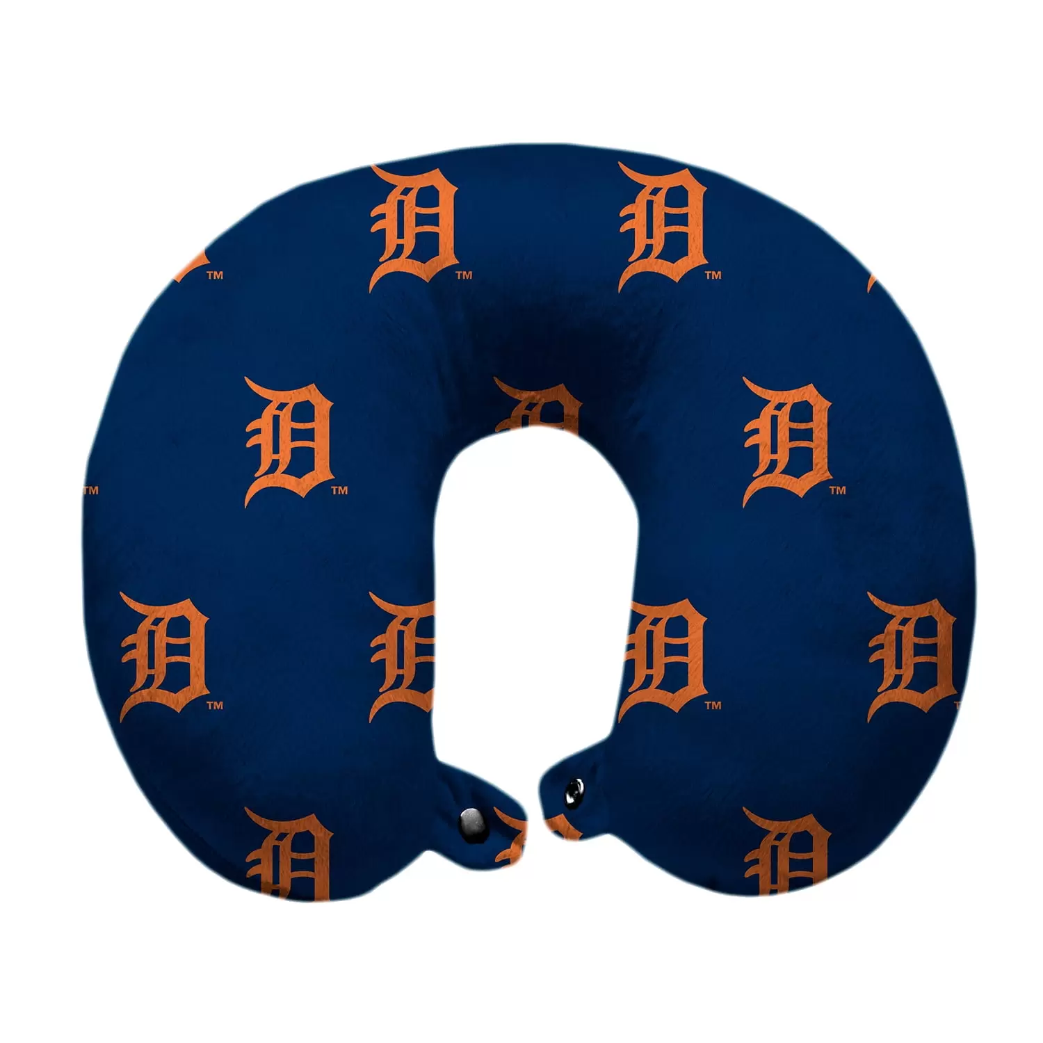 Blue Detroit Tigers Polyester-Fill Travel Pillow