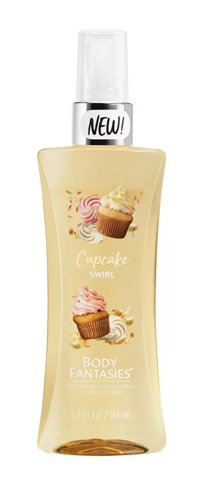 Body Fantasies Cupcake Swirl Body Spray for Women. 3.2 fl oz