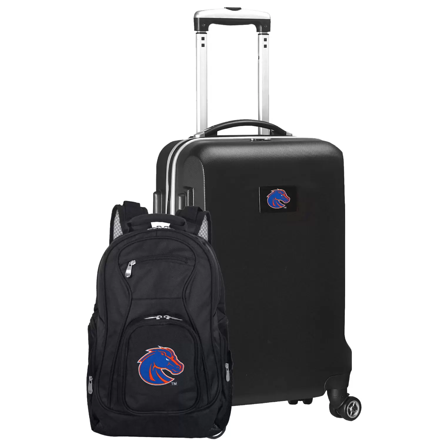 Boise State Broncos Deluxe 2-Piece Backpack and Carry-On Set - Black