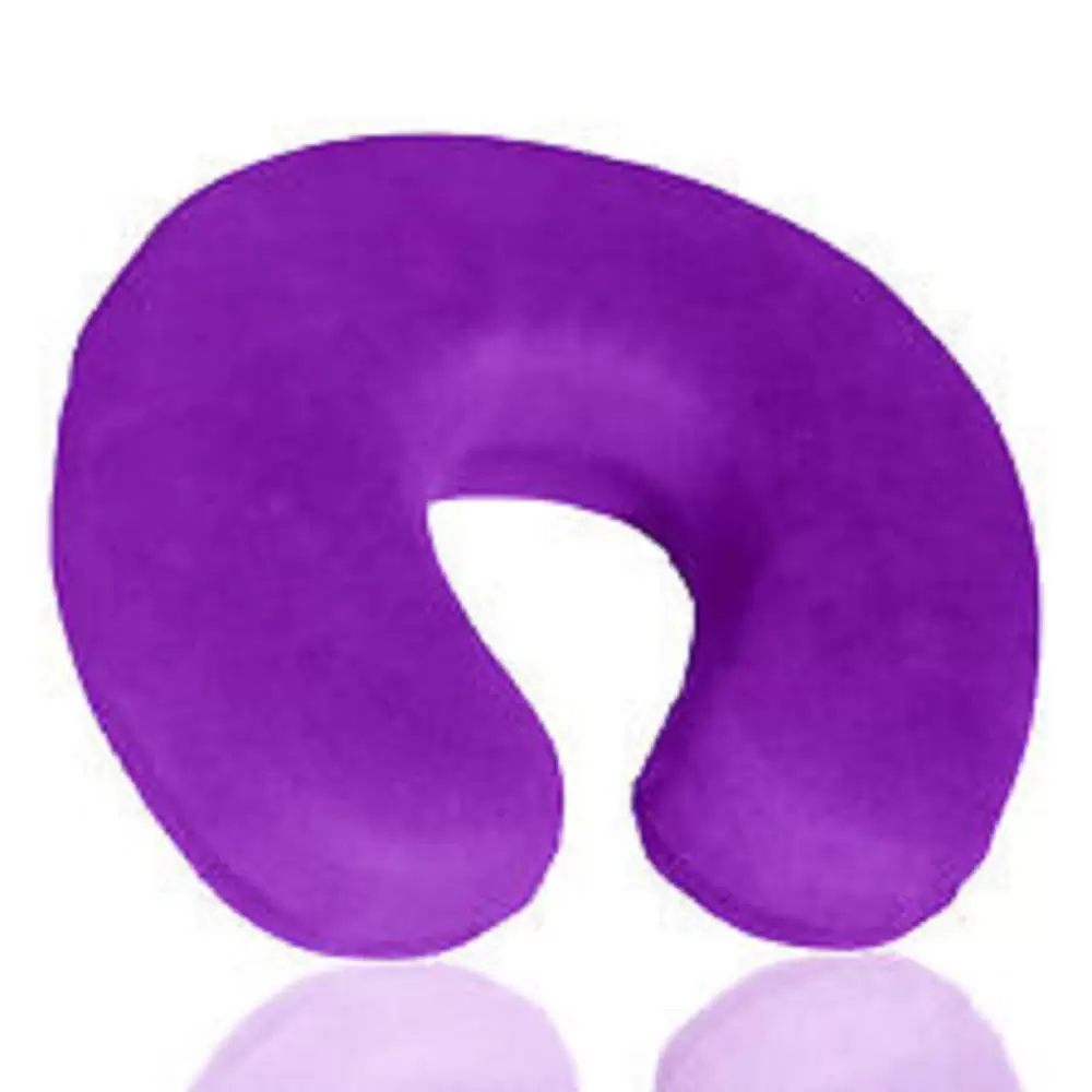 Bookishbunny Child Size or Small Adult Soft Memory Foam U Shape Travel Pillow Purple