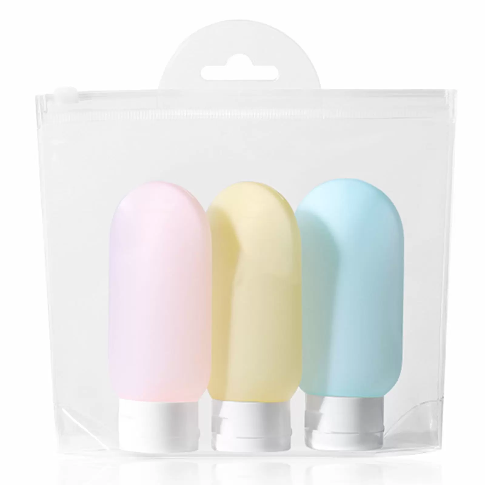 Bosisa 3x Portable Travel Bottles Squeezable Refillable 60ml Toiletries