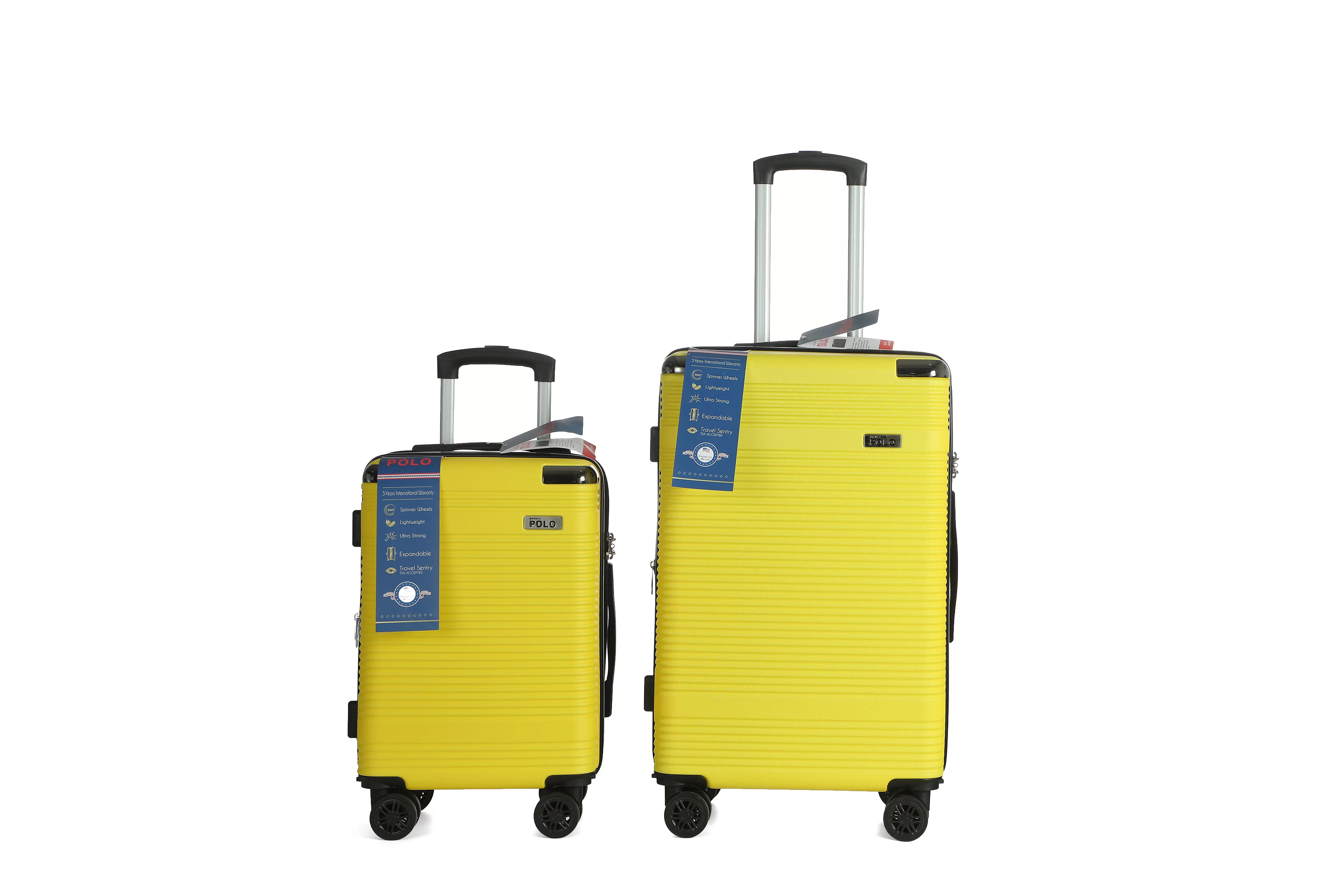 Bronco Polo Luggage Maletas Bag suitecase 2 pcs Yellow Fenix