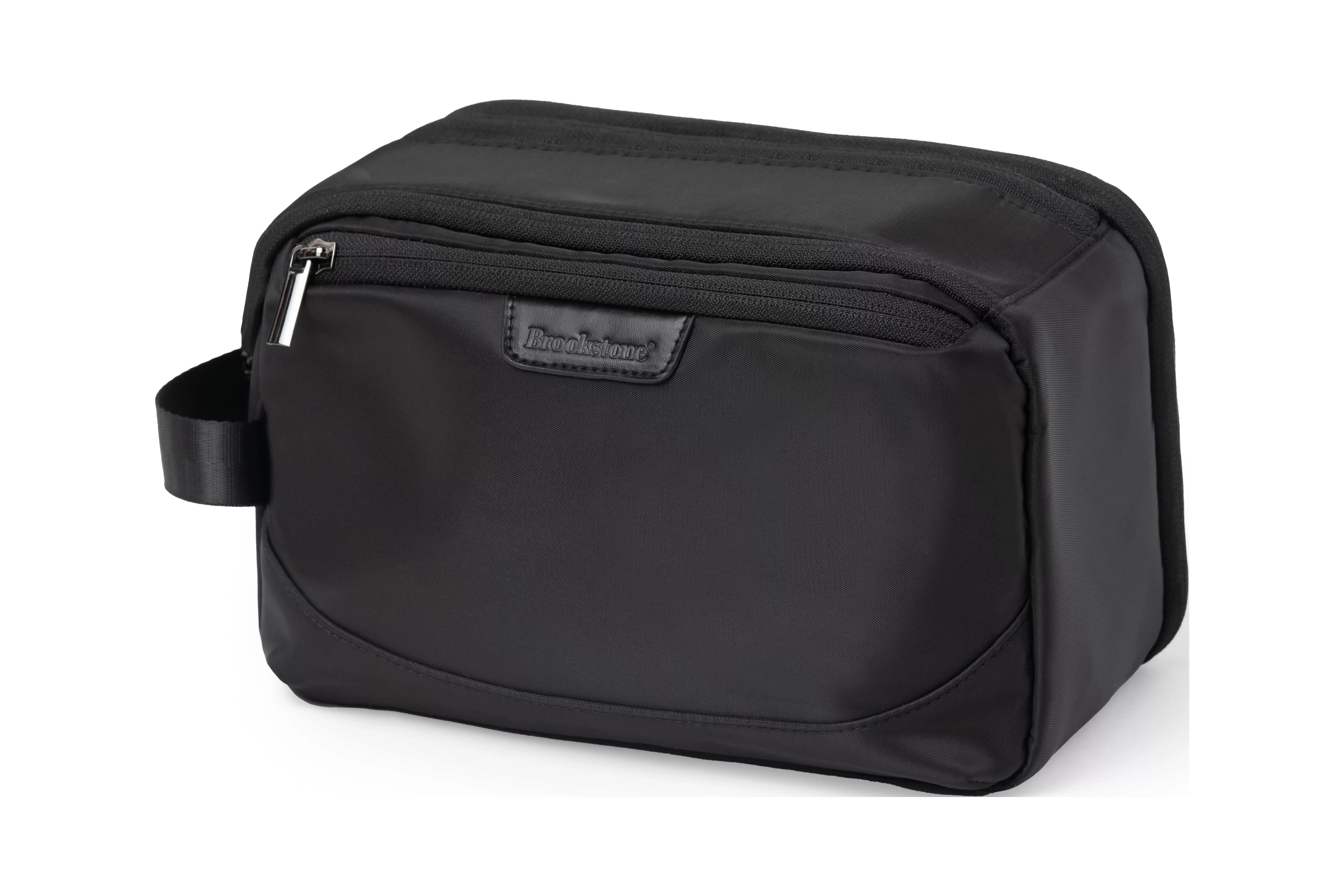 Brookstone Men's Travel Storage Bag. Cosmetics Toiletries Pouch. Shaving Accessories Bag. Large