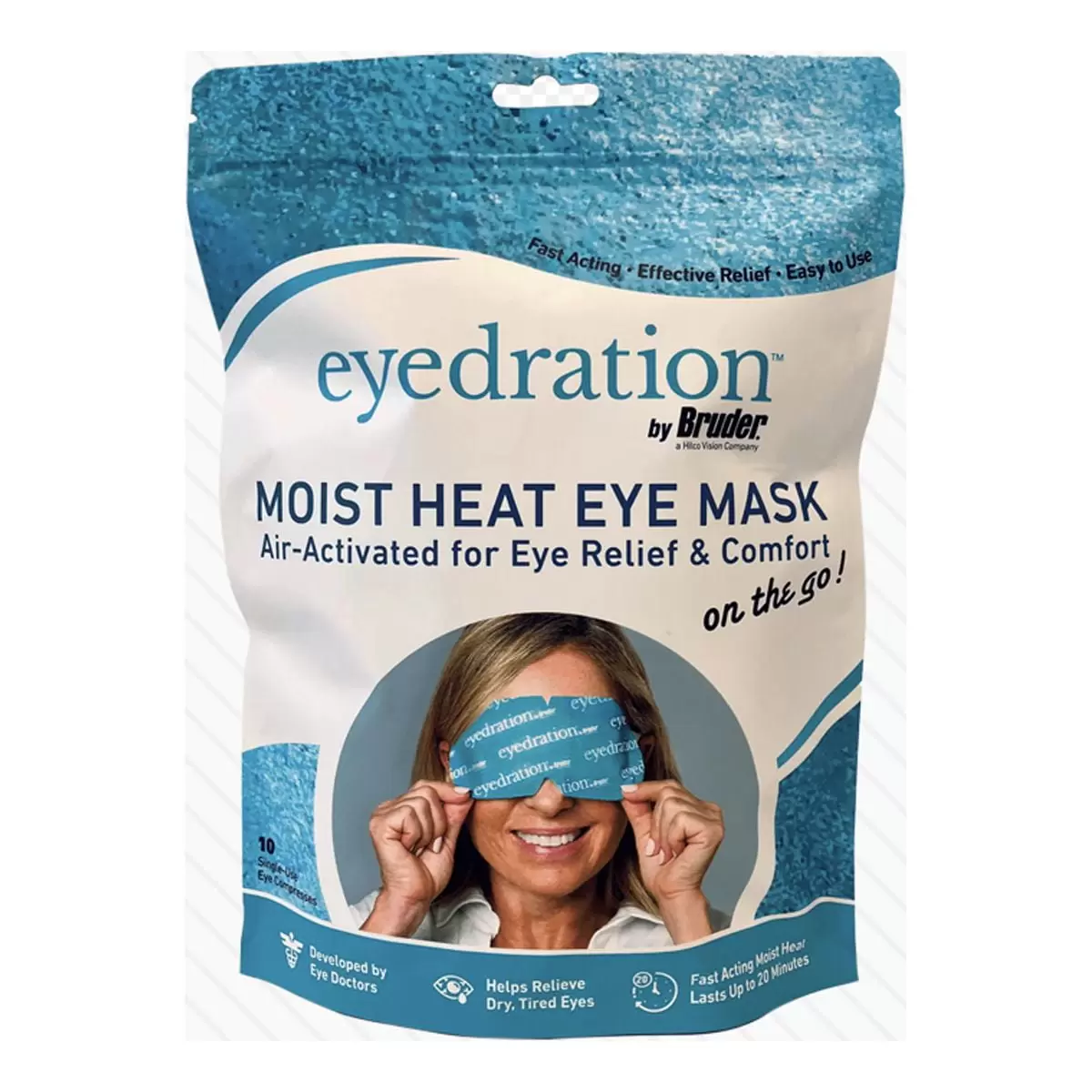 Bruder Eyedration Air-Activated Steam Mask for Dry Eye Relief (10 Mask Pack)