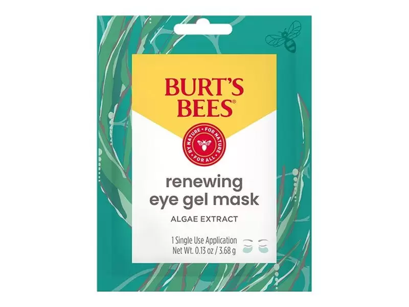 Burts Bees Renewing Natural Hydrogel Eye Mask with Algae Extract Single Use Eye Mask. 1 Count