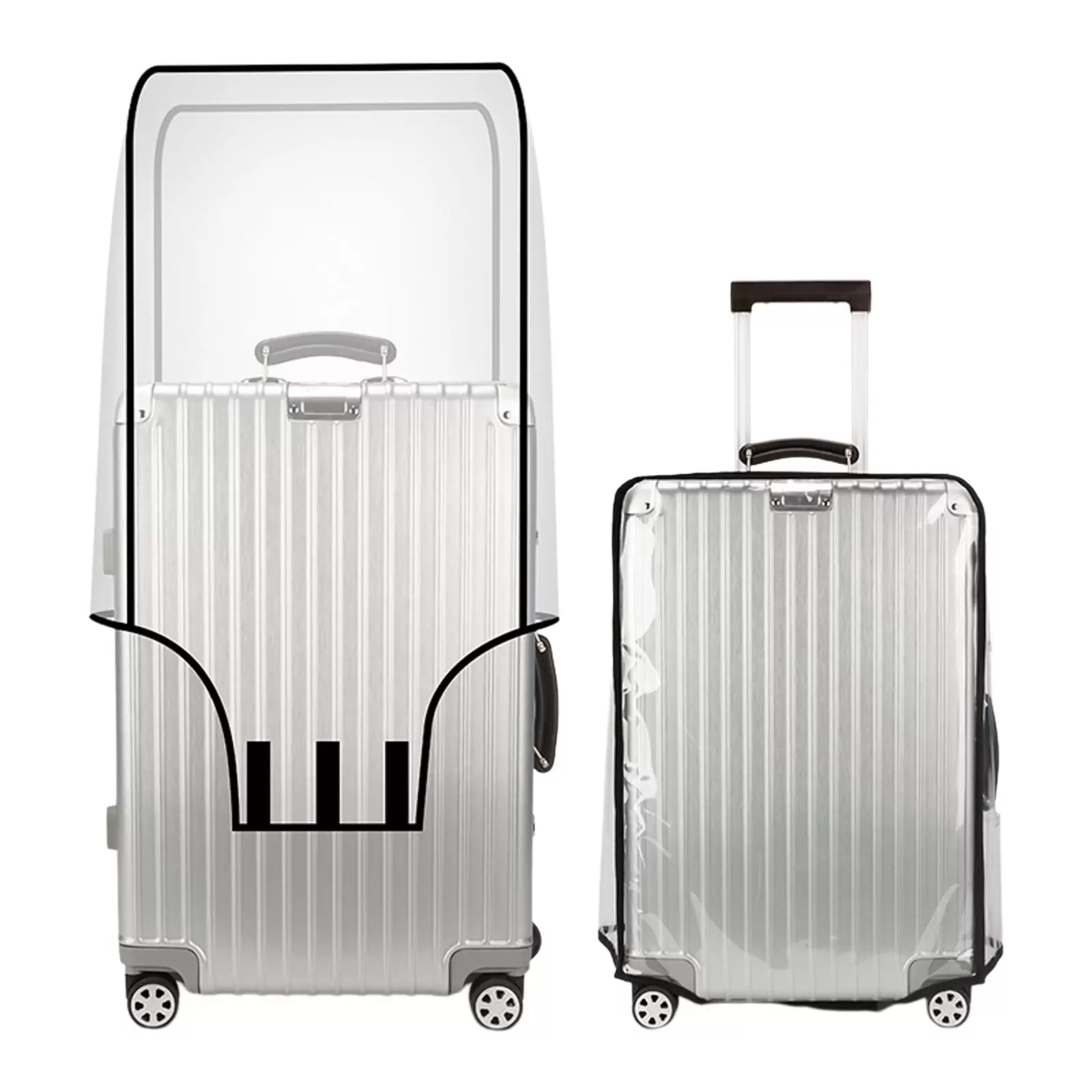 CHUOU Luggage Protector Suitcase Cover Clear Suitcase Cover Protectors Luggage Cover Water Proof For Wheeled