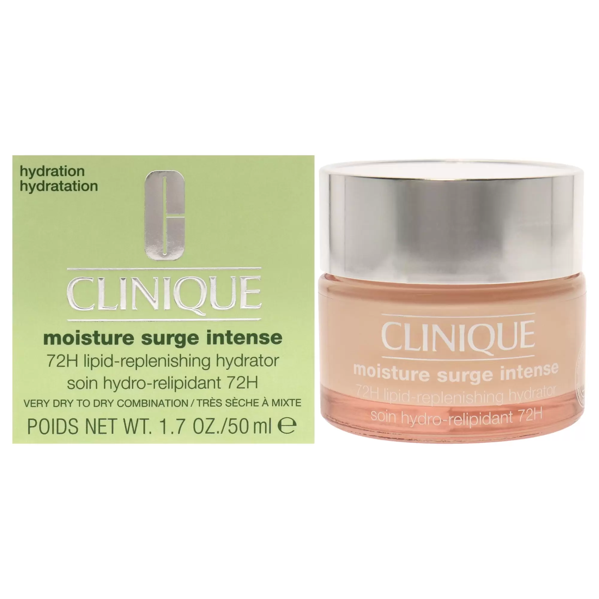 CLINIQUE Moisture Surge Intense 72H Lipid Replenishing Hydrator Dry to Combination 1.7oz - Missing Box