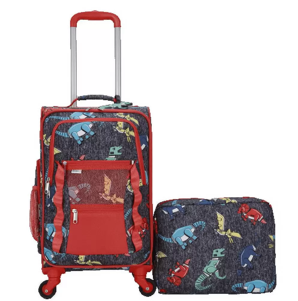 CRCKT 3 PC LET'S DINO SOAR SOFTSIDE WITH PACKING CUBE AND LUGGAGE TAG