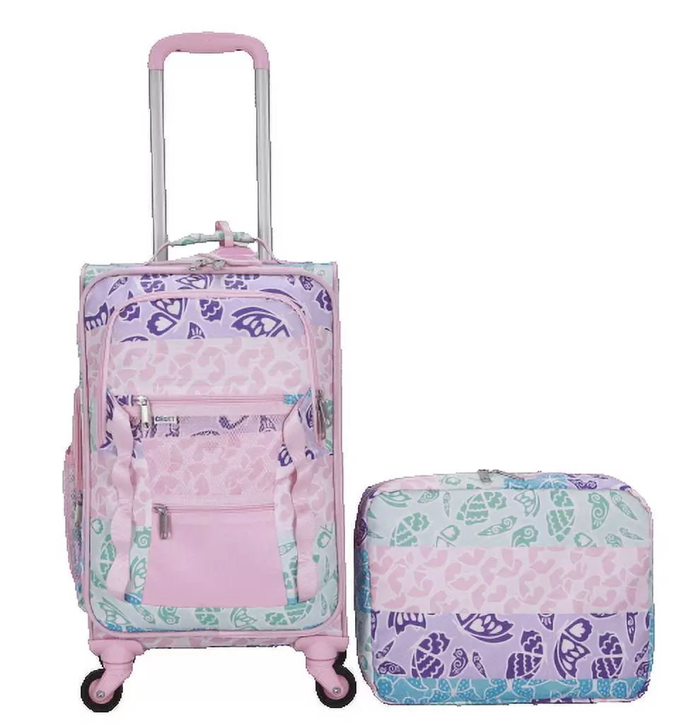 CRCKT 3 PC SOCIAL BUTTERFLY SOFTSIDE WITH PACKING CUBE AND LUGGAGE TAG