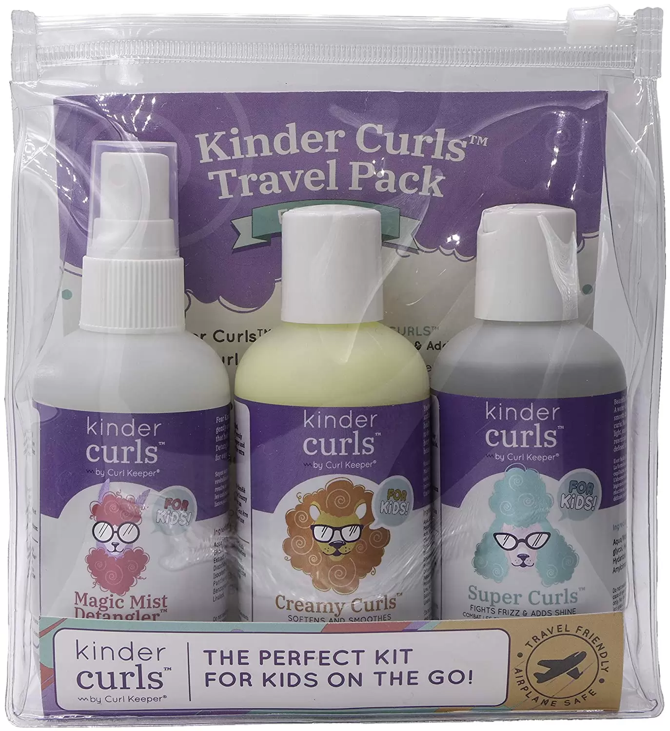 CURLY HAIR SOLUTIONS - Kinder Curls Kinder Travel/Starter Set (3.4 ounces / 100 Milliliters)