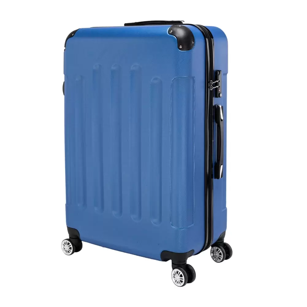 Canddidliike Luggage Sets Lightweight 3 Piece Luggage Set ABS Suitcase Sets. Dark Blue. 3-in-1 Portable ABS Trolley Case (20/24/28)