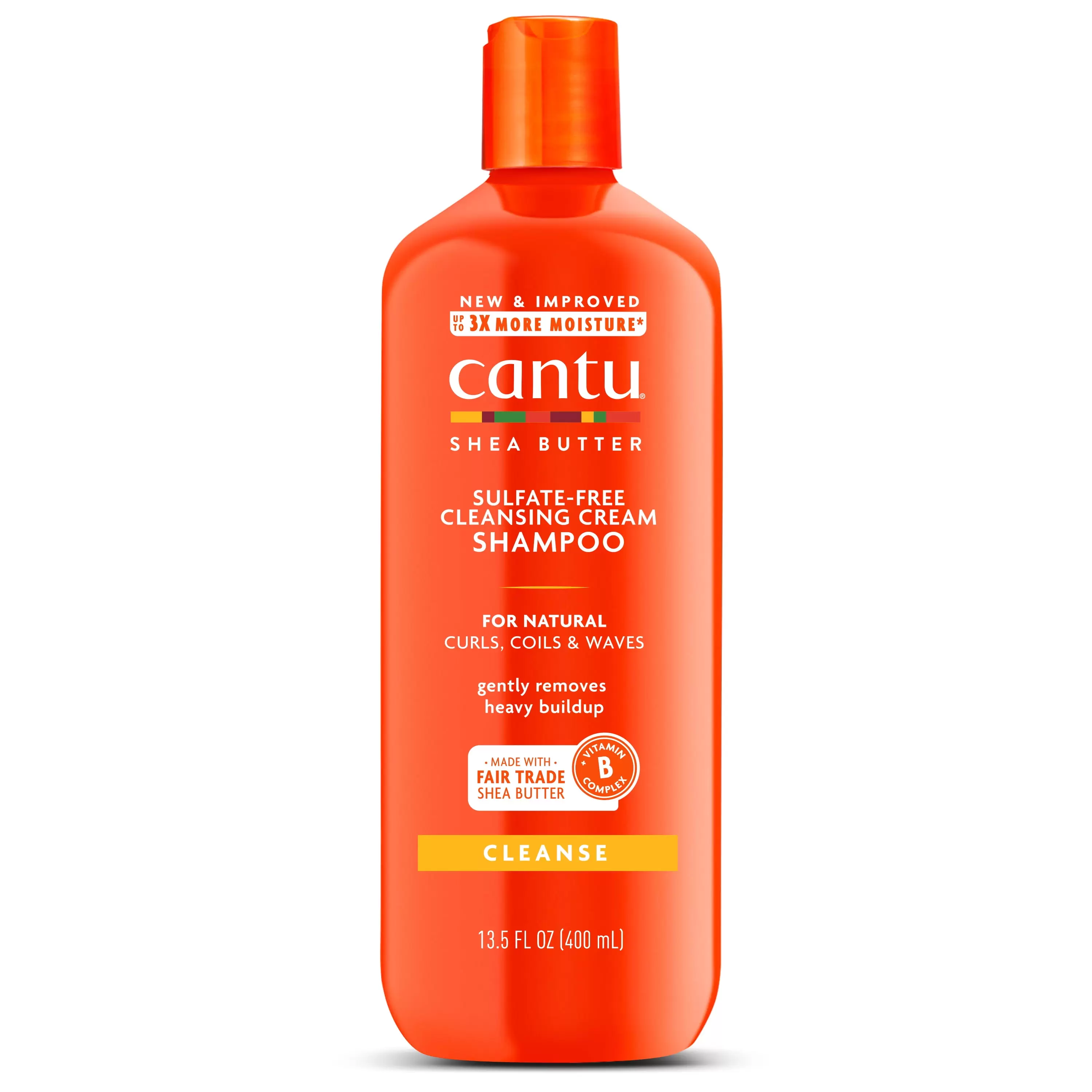 Cantu Sulfate-Free Cleansing Cream Shampoo with Shea Butter for Natural Hair. 13.5 oz