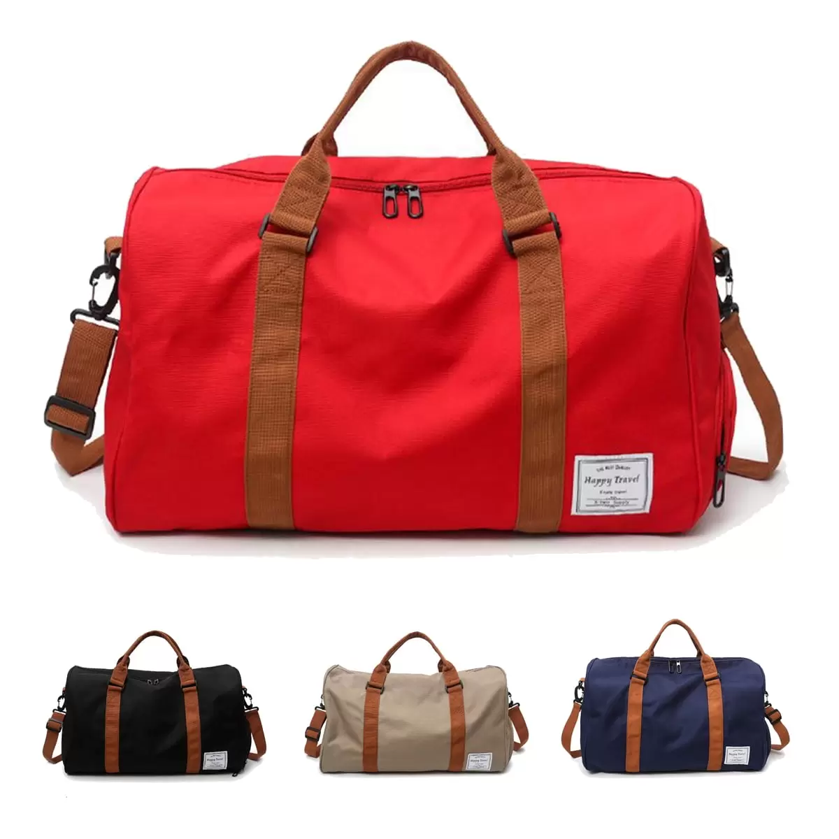 Canvas Oxford cloth Travel Bag Men Vintage Large Hand Luggage Weekend Duffel Bag.Red