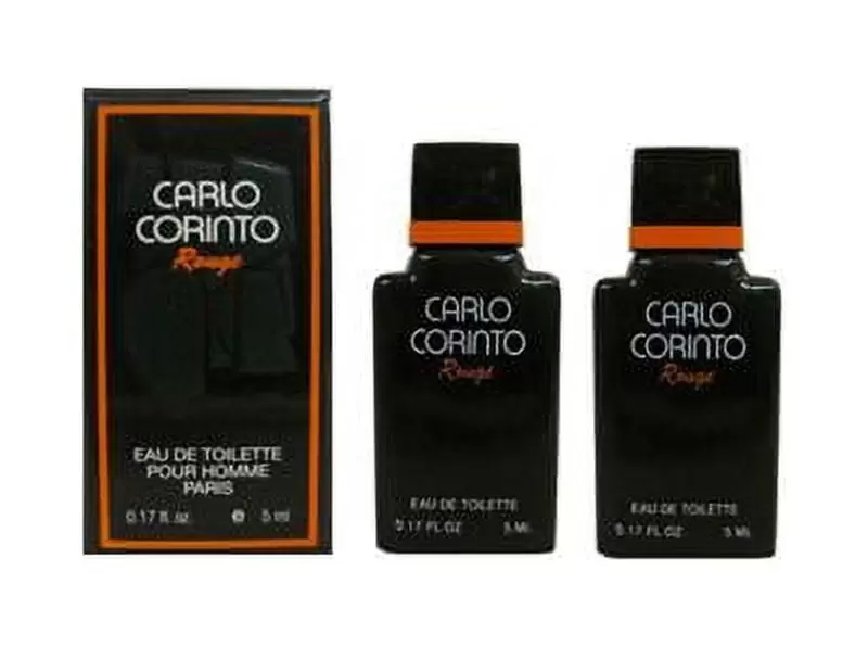 Carlo Corinto Rouge Men Cologne Lot of 2 x 0.17oz/ 5ml EDT Splash Travel Mini