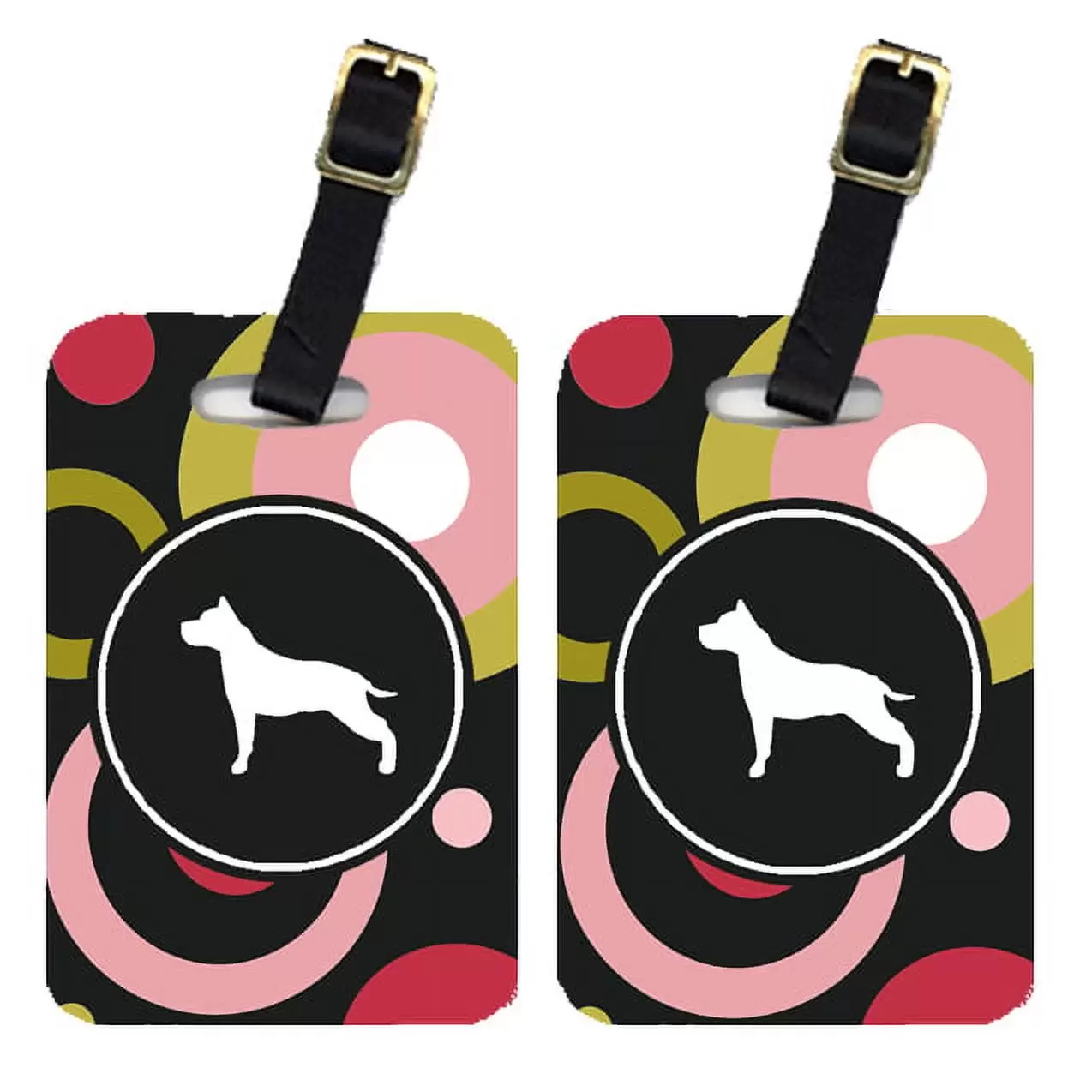 Caroline's Treasures Pair of 2 Staffie Luggage Tags