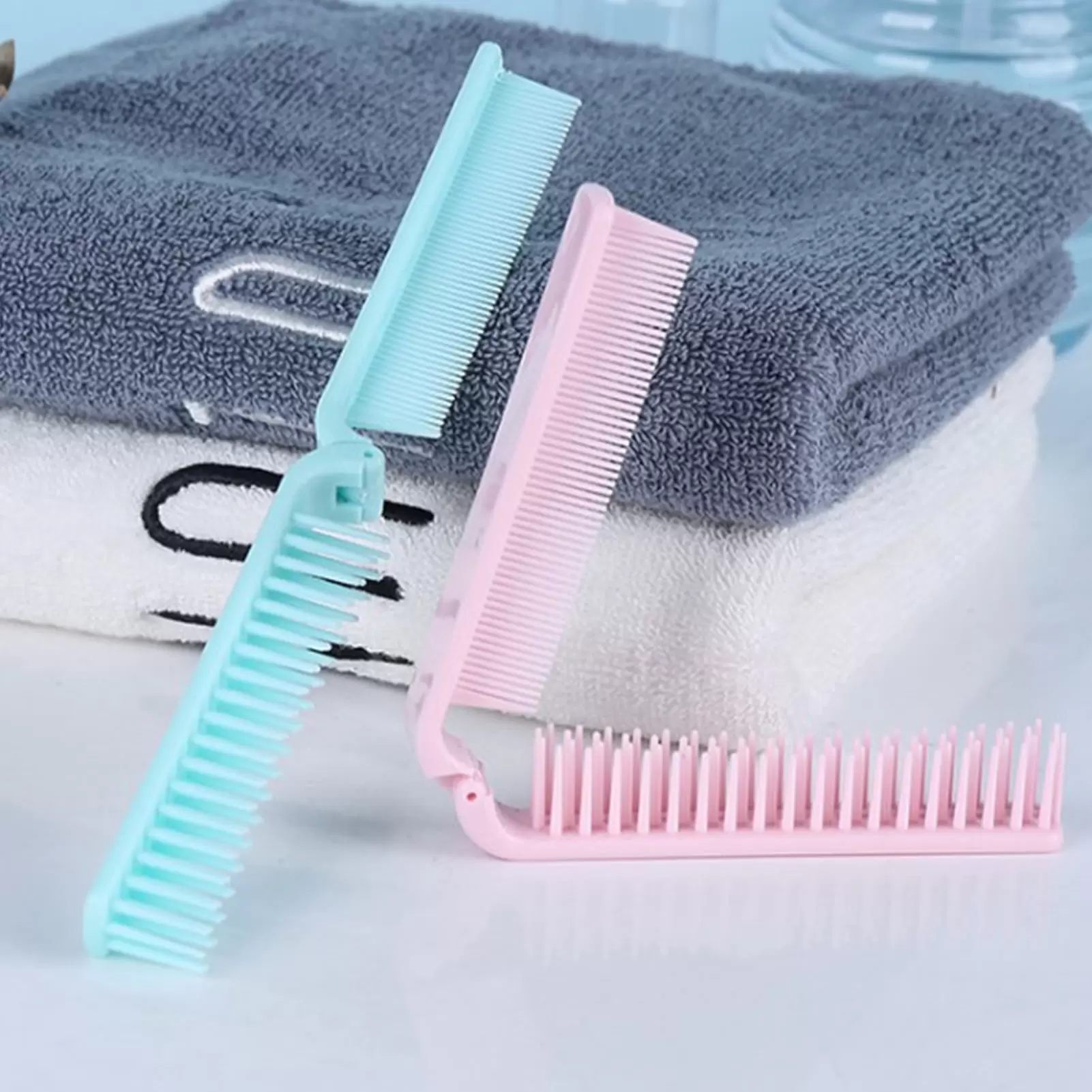 Cheers US 3Pcs/Set Folding Hair Combs Hair Brush Compact Pocket Size Travel Purse Locker