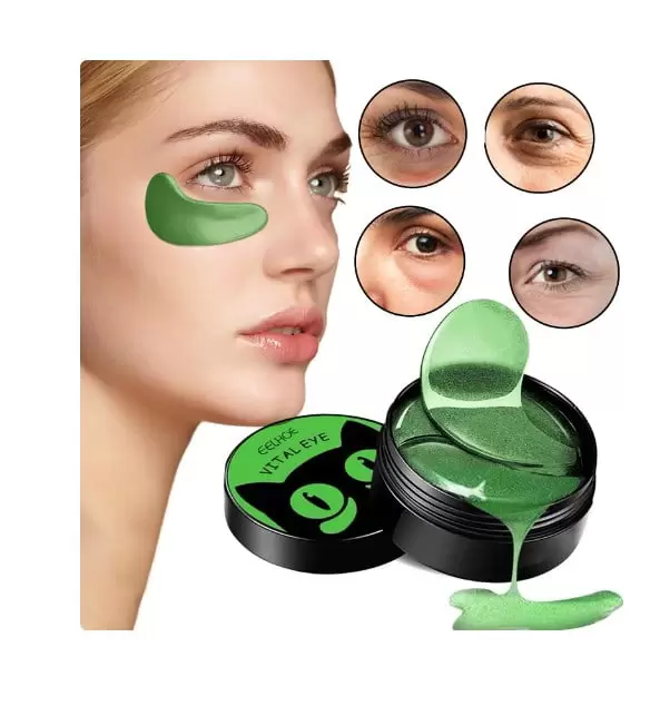 Cheers US 60Pcs/Box 30 Pairs Korean Aloe Vera Hyaluronic Acid Collagen Under Eye Gel Patches Mask. Treatment for Puffy Eyes. Dark Circles. Anti Wrinkle Pads. Moisturizing