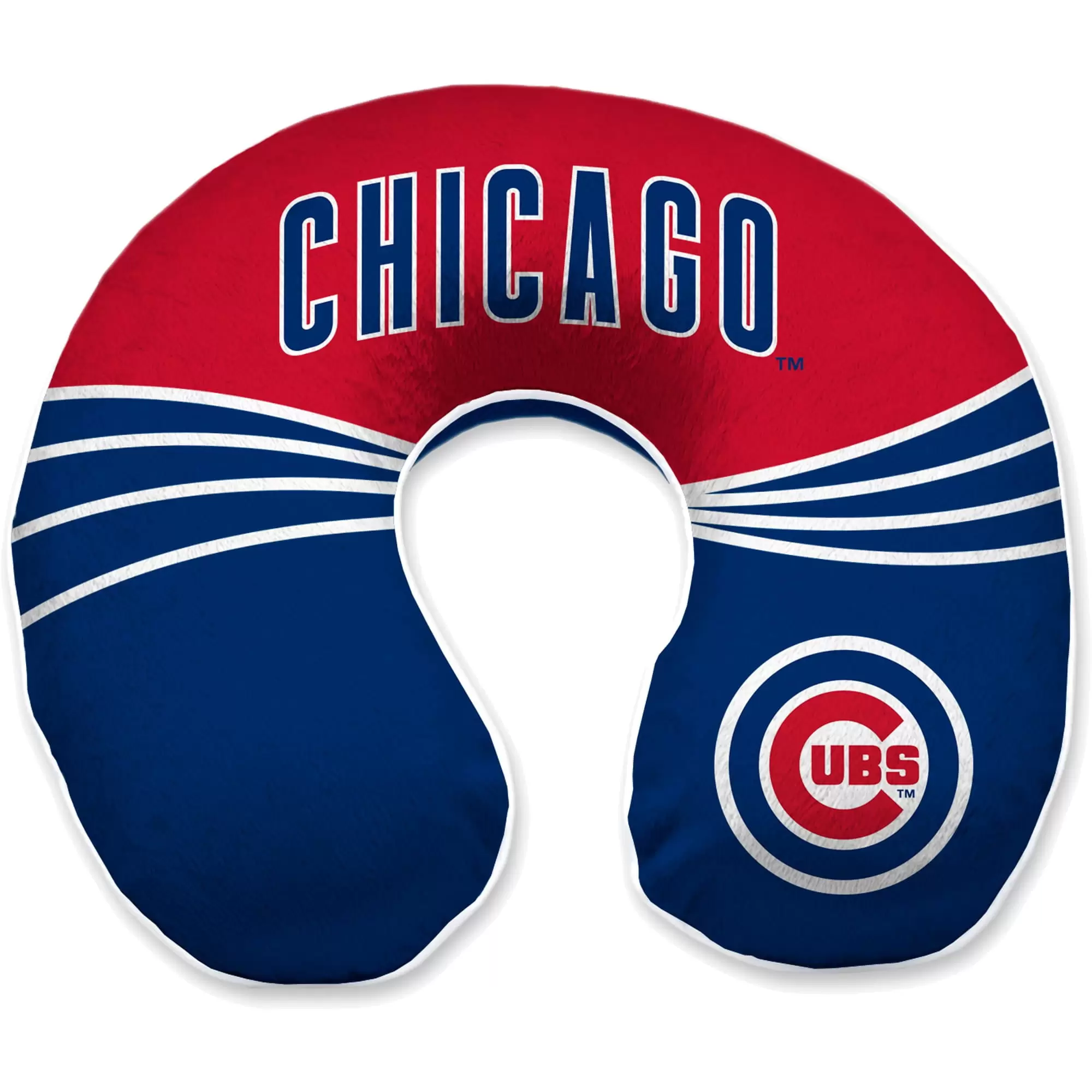 Chicago Cubs Wave Memory Foam Travel Pillow