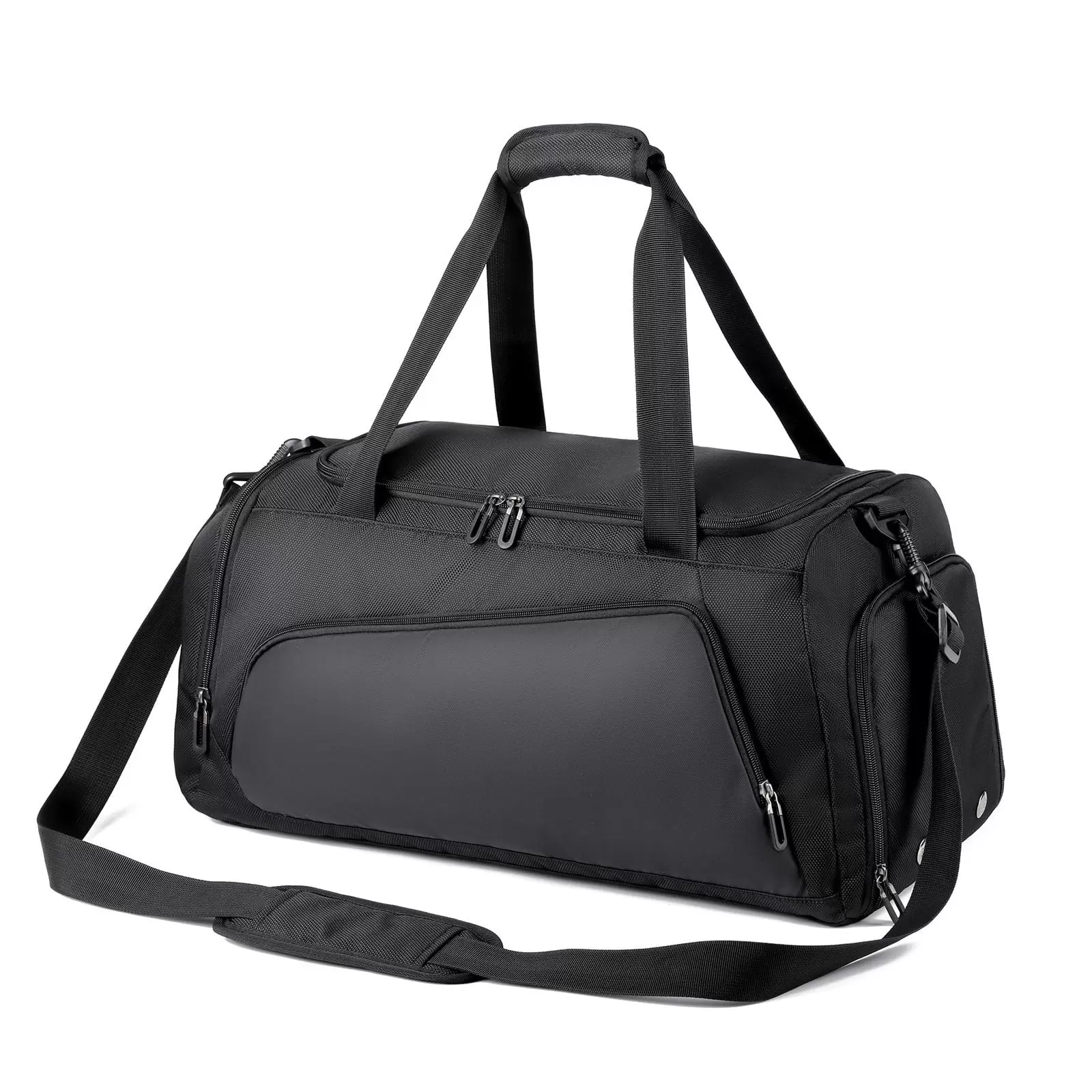 Christmas Saving Clearance! UHUYA Gym Duffle Bag Large Sports Bags Travel Duffel Bags with Shoes Compartment Overnight Bag Men Women. Black