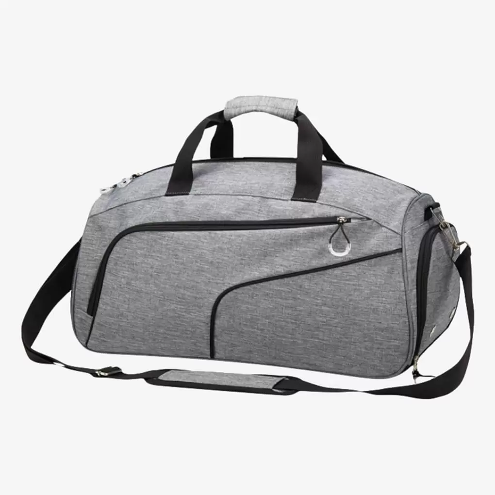 Cientrug Gym Bag Travel Case Carrying Sack Fine Workmanship Long-lasting Wear-resistance Large Capacity Divider Duffel Pack grey