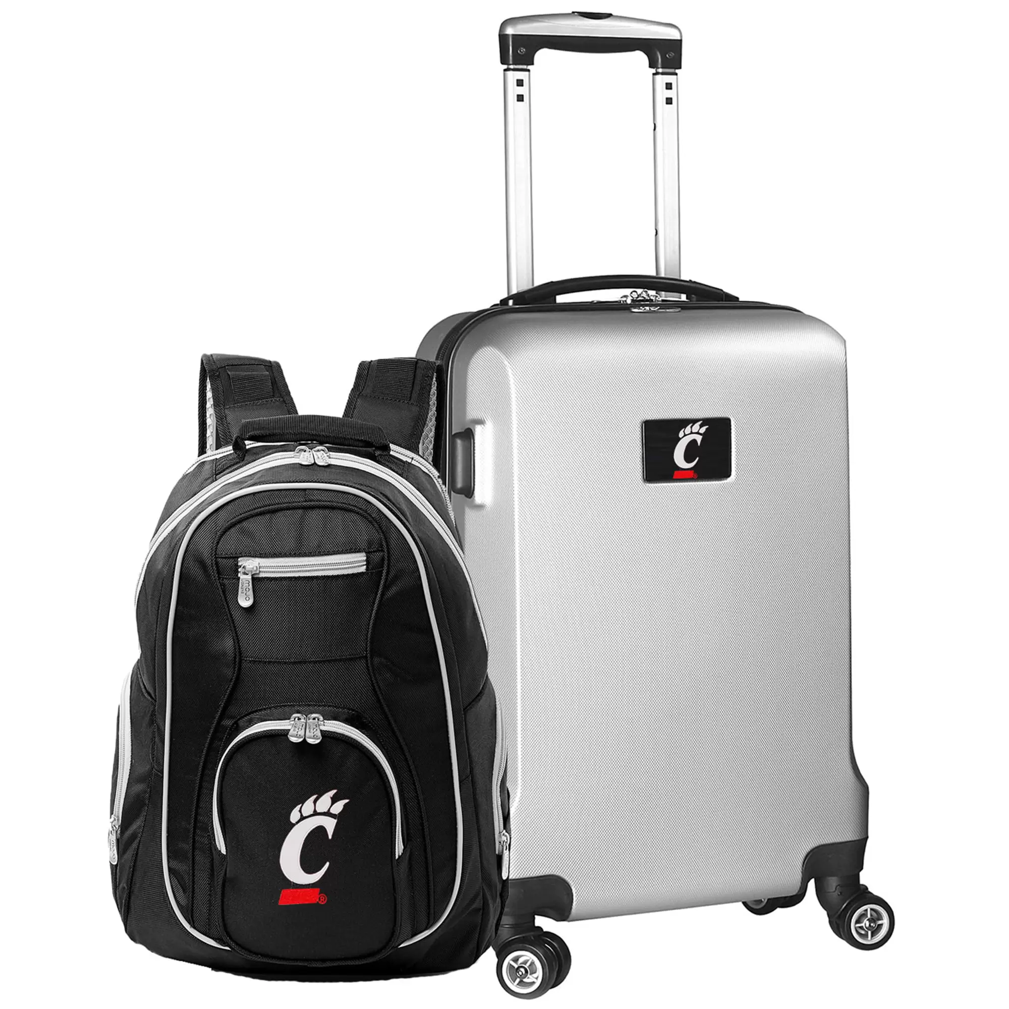 Cincinnati Bearcats Deluxe 2-Piece Backpack and Carry-On Set - Silver